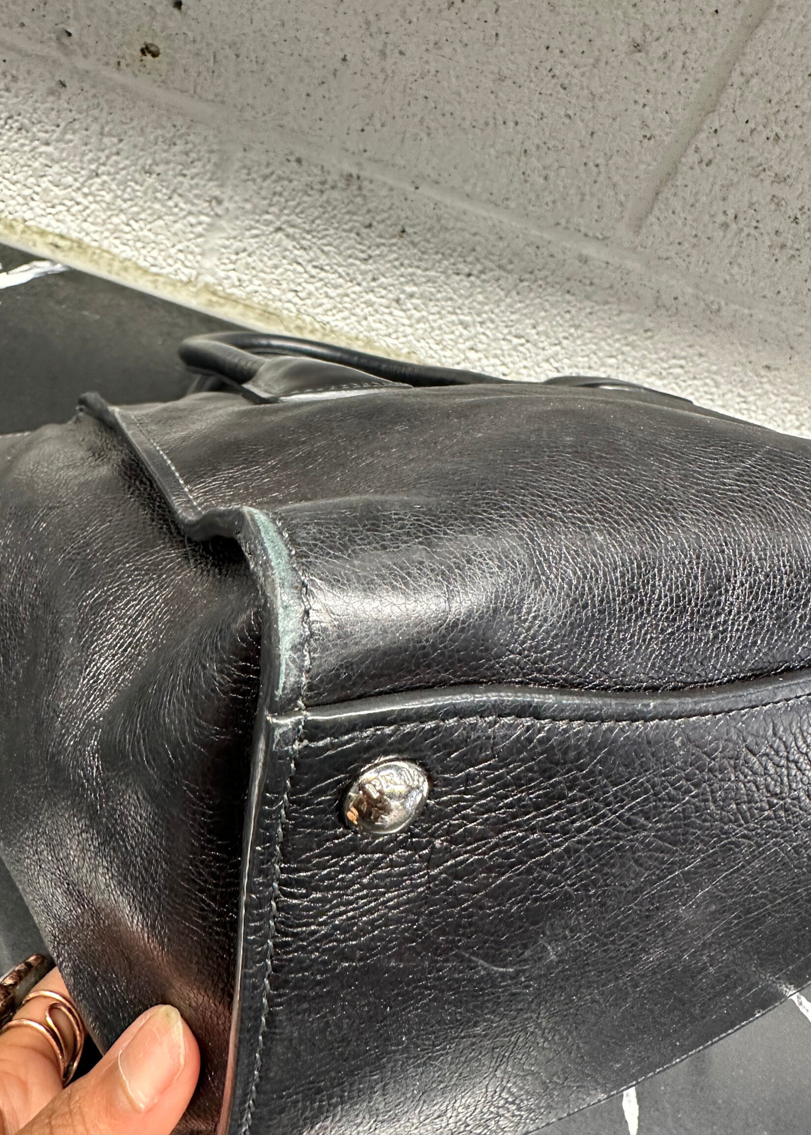 Prada Calf Leather Top Handle Bag *Consignment*