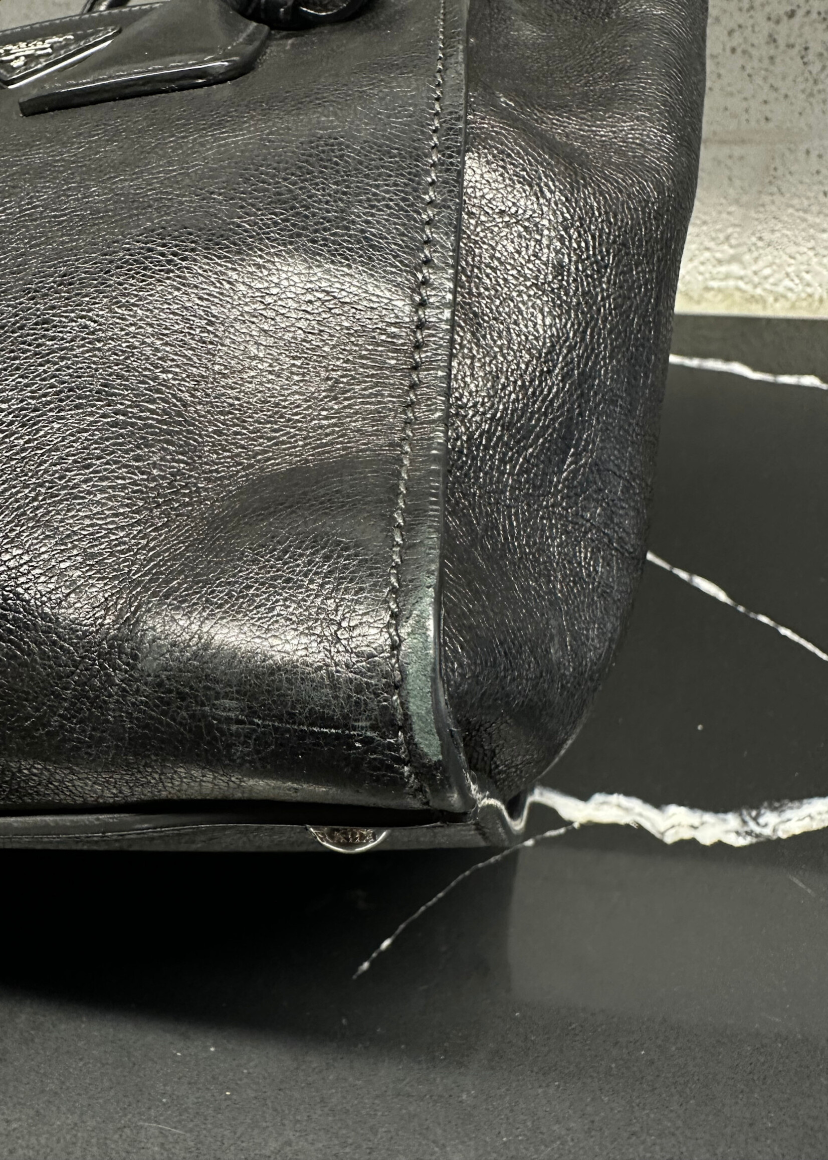 Prada Calf Leather Top Handle Bag *Consignment*