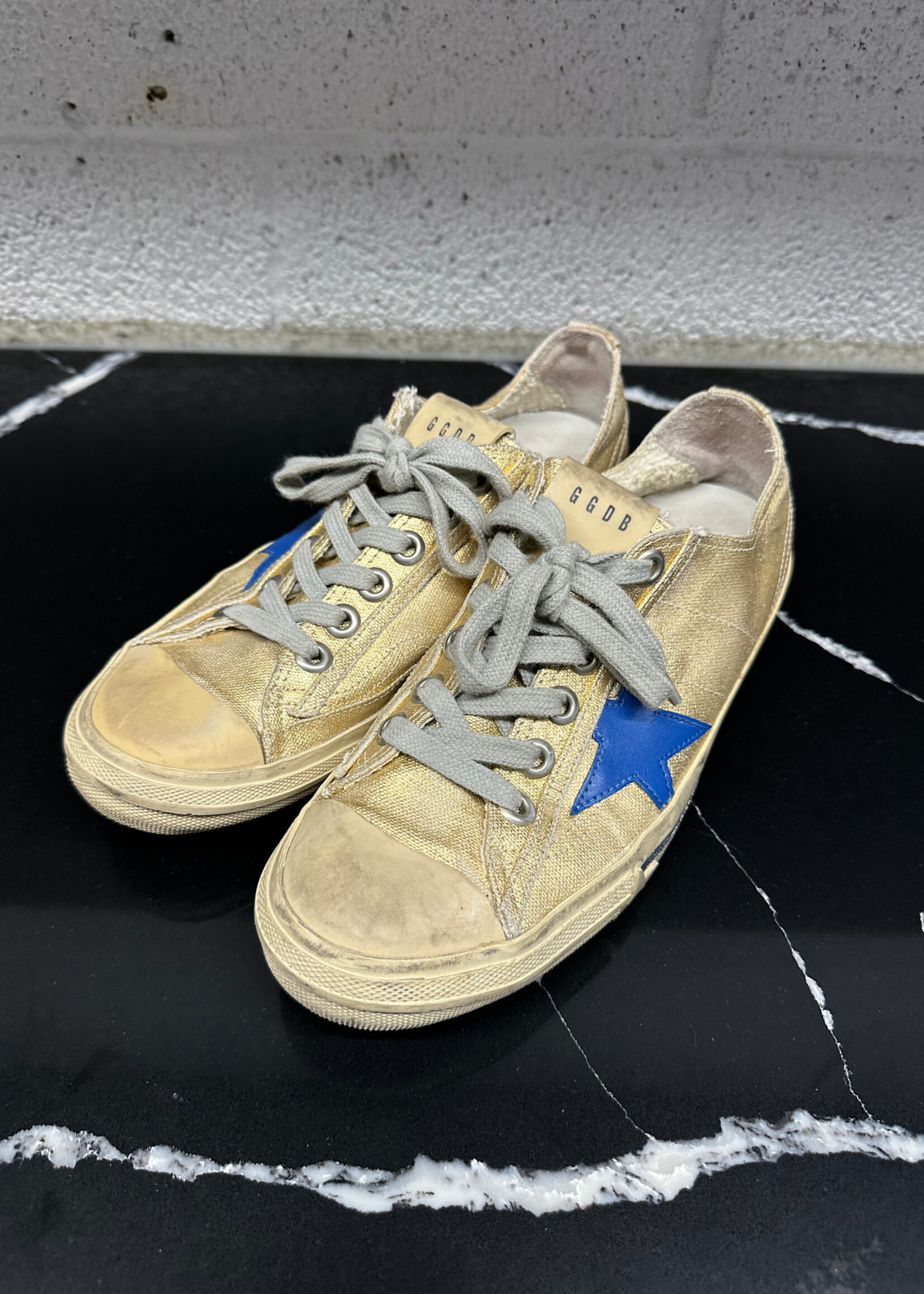 Golden Goose Vstar 2 Gold Blue Sneakers Fem 8