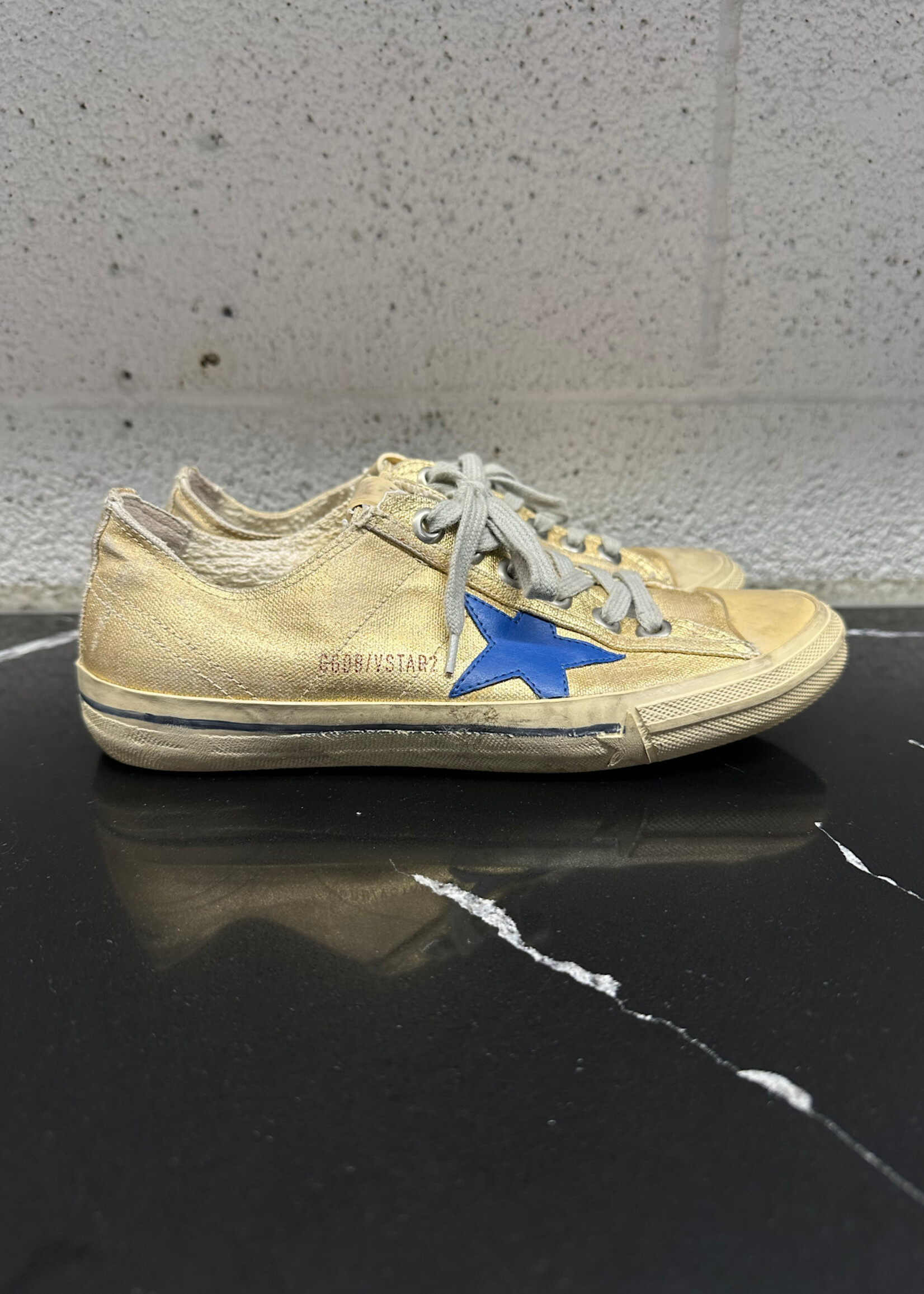 Golden Goose Vstar 2 Gold Blue Sneakers Fem 8