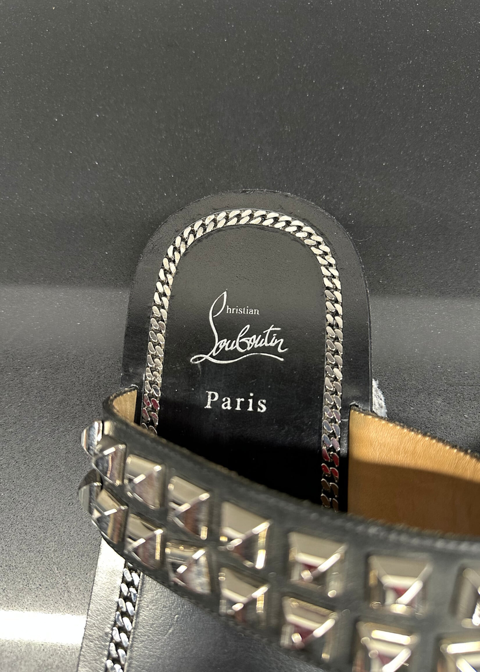 Louboutin Studded Leather Flats 41.5/Fem 10