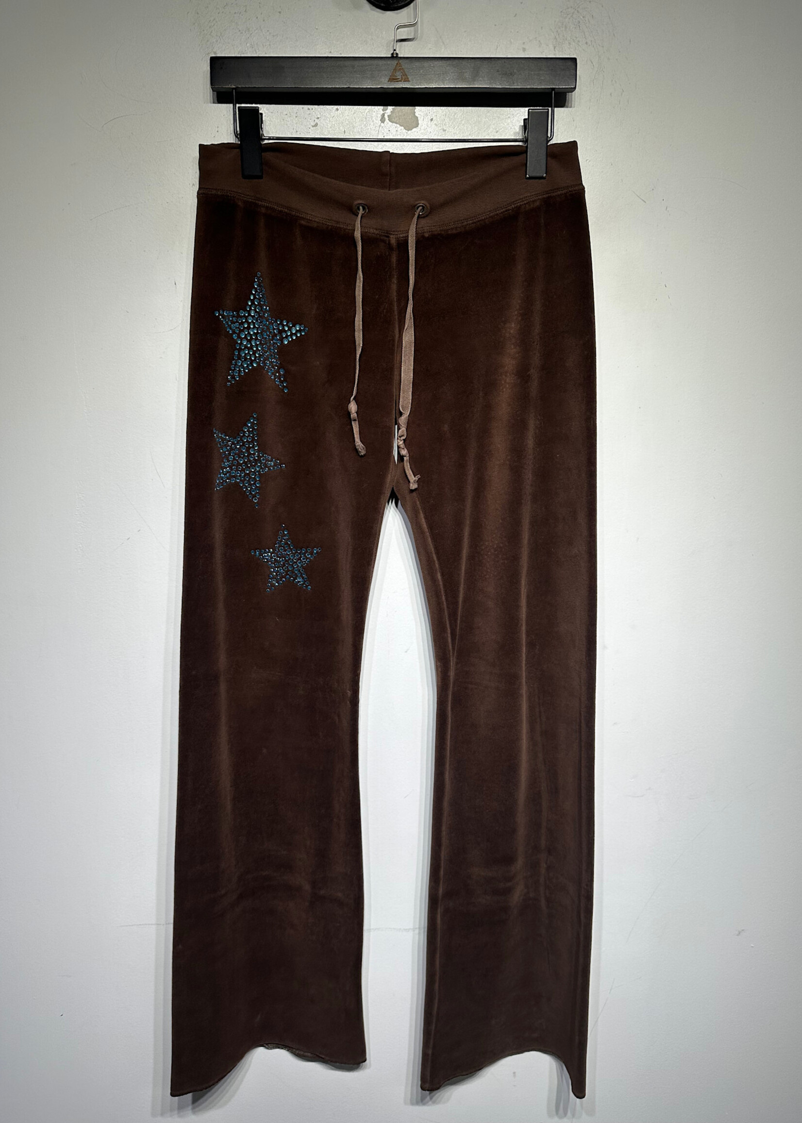 Tarykh Y2K Bedazzled Brown Blue Star Track Set M/L