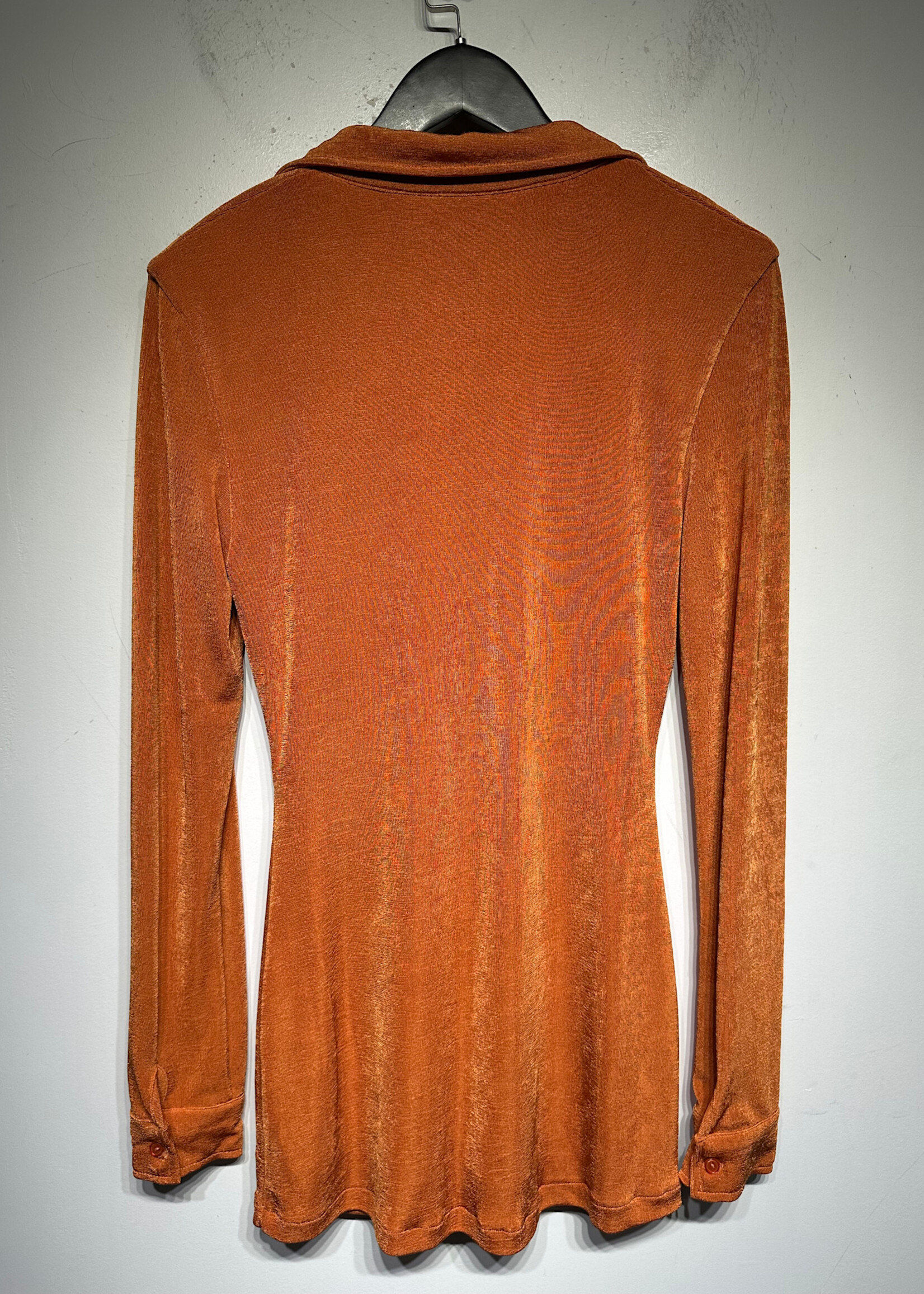 With Jean Orange B/U LS Dress XS