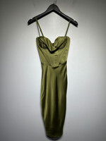 House of CB Green Corset Cowl Neck Dress XS