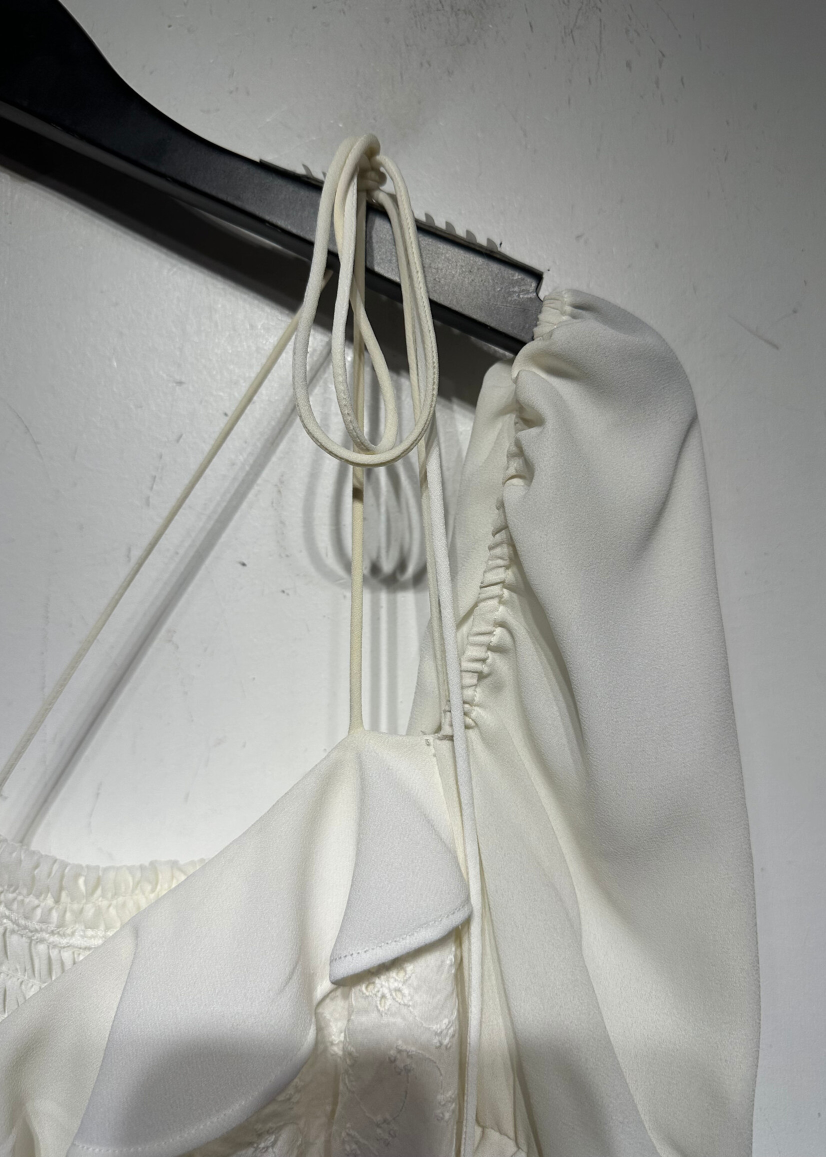 For Love and Lemons White Ruched Dress Fem XS