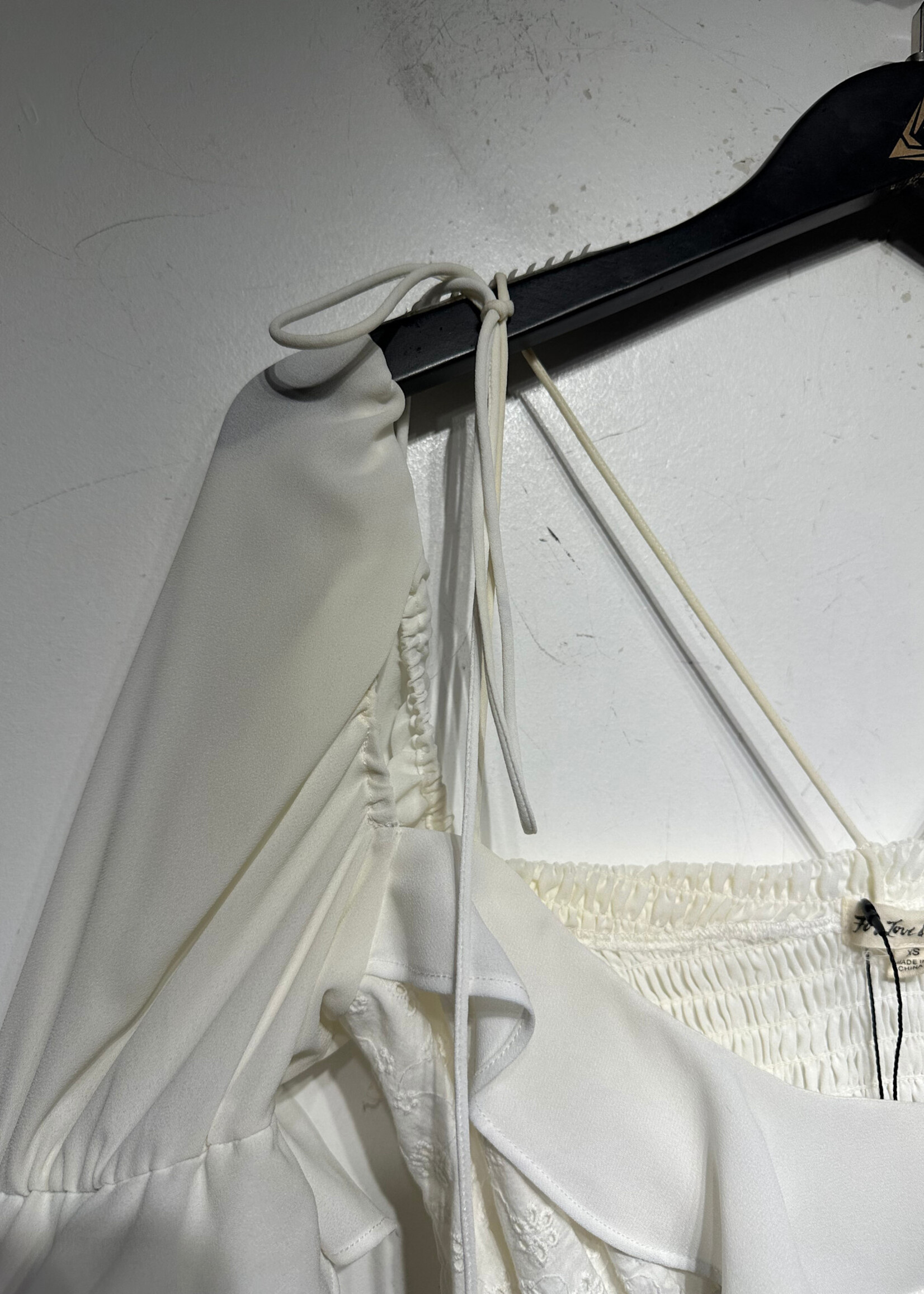 For Love and Lemons White Ruched Dress Fem XS