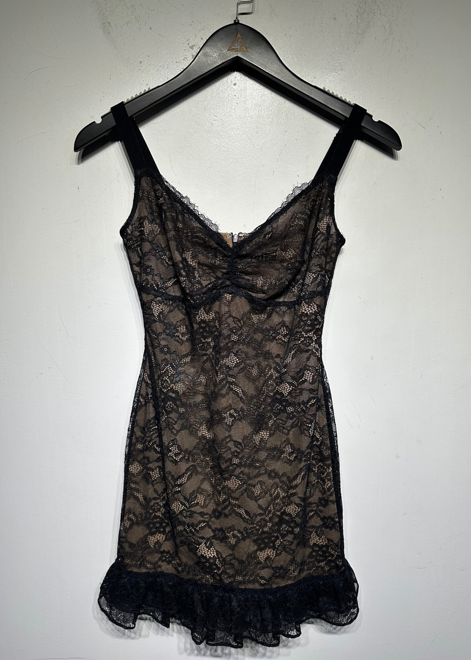 NBD Black Lace Dress Fem XS
