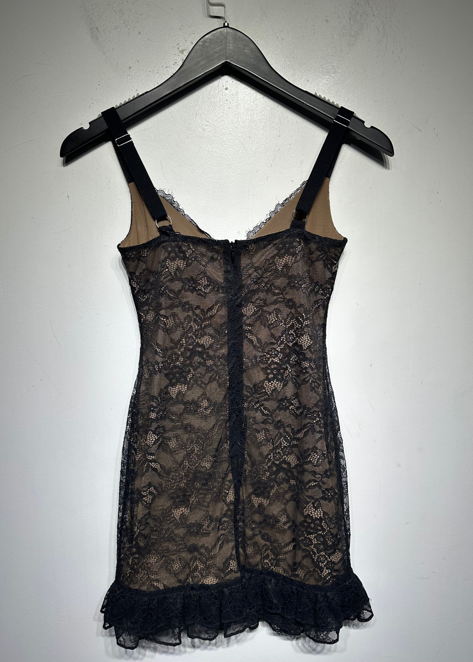 NBD Black Lace Dress Fem XS