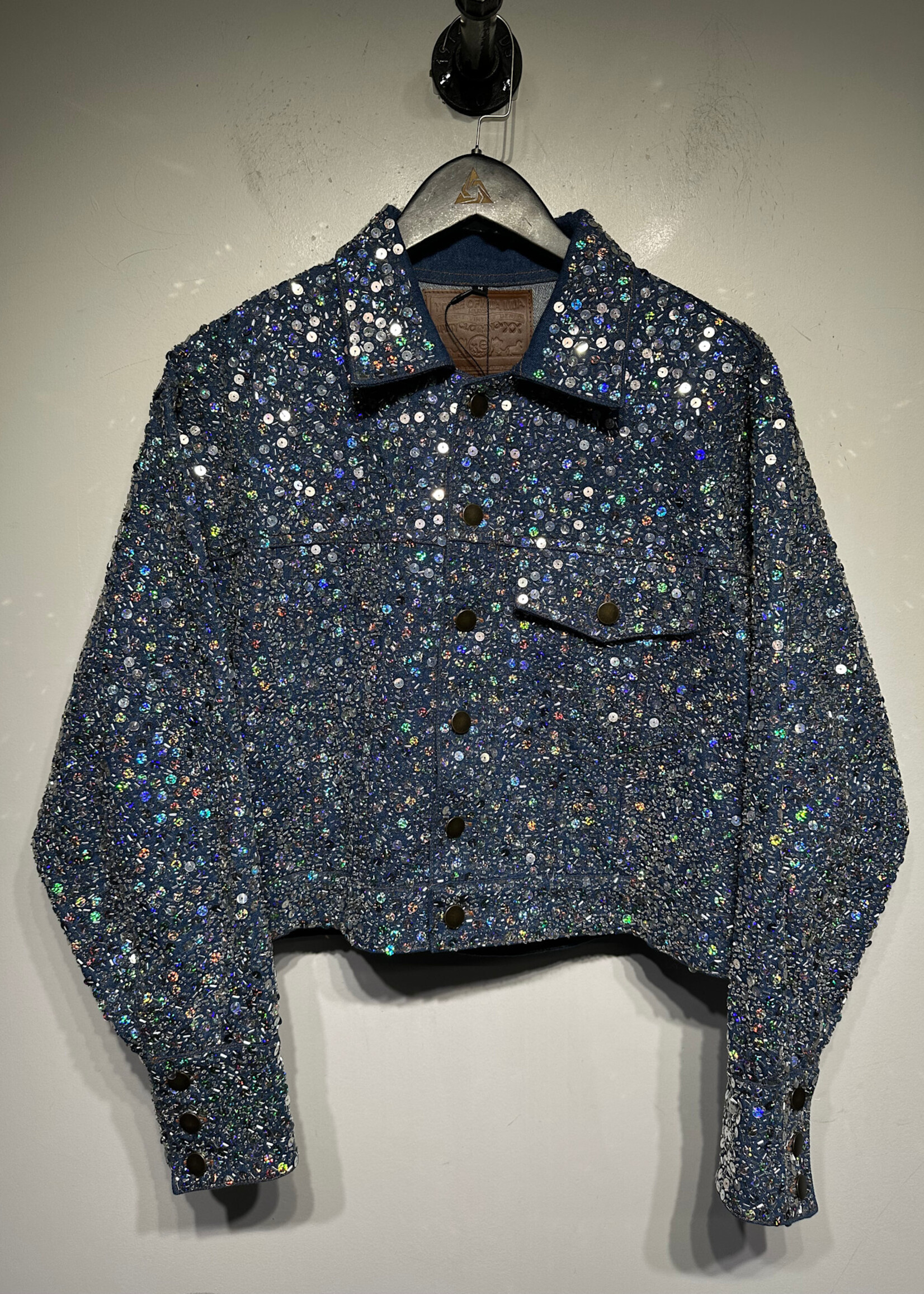 House of Mua Mua Denim Sequin Set Fem M