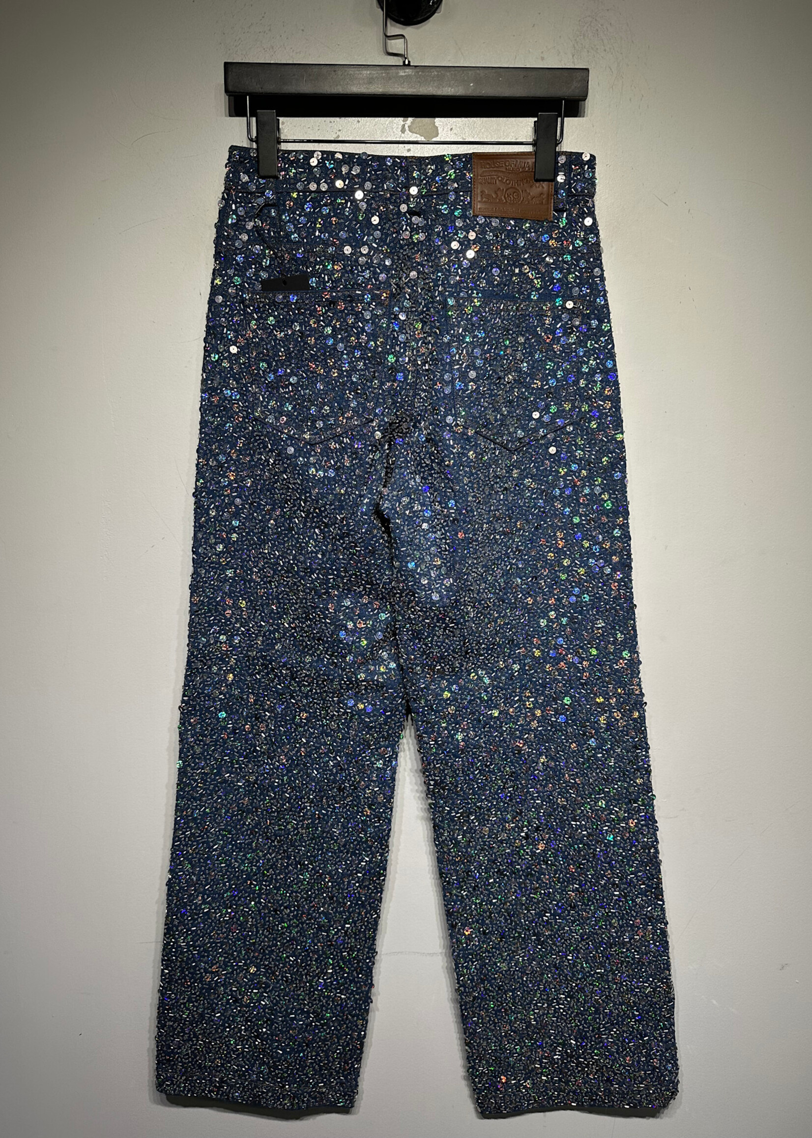 House of Mua Mua Denim Sequin Set Fem M