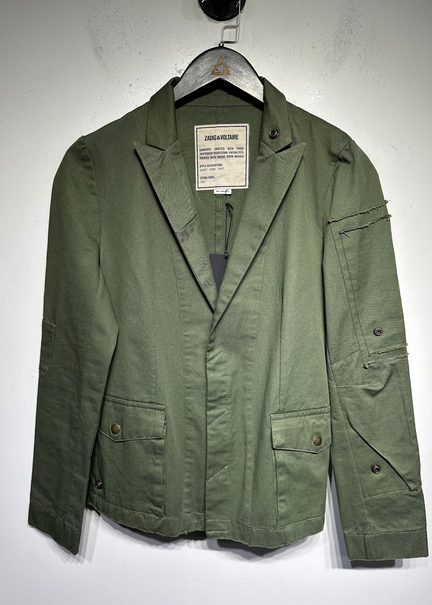 Zadig and Voltaire Olive Green Blazer Fem S