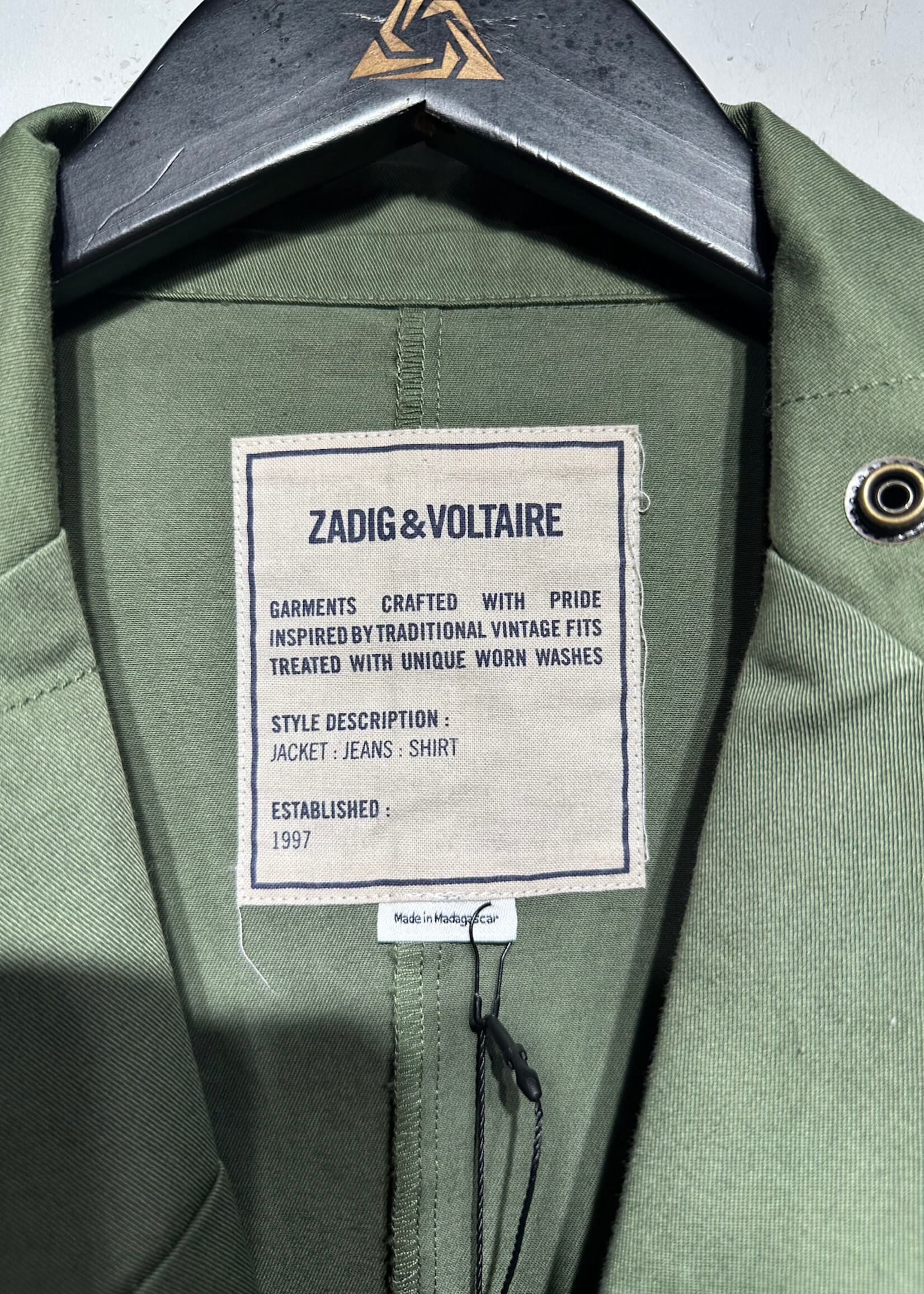 Zadig and Voltaire Olive Green Blazer Fem S