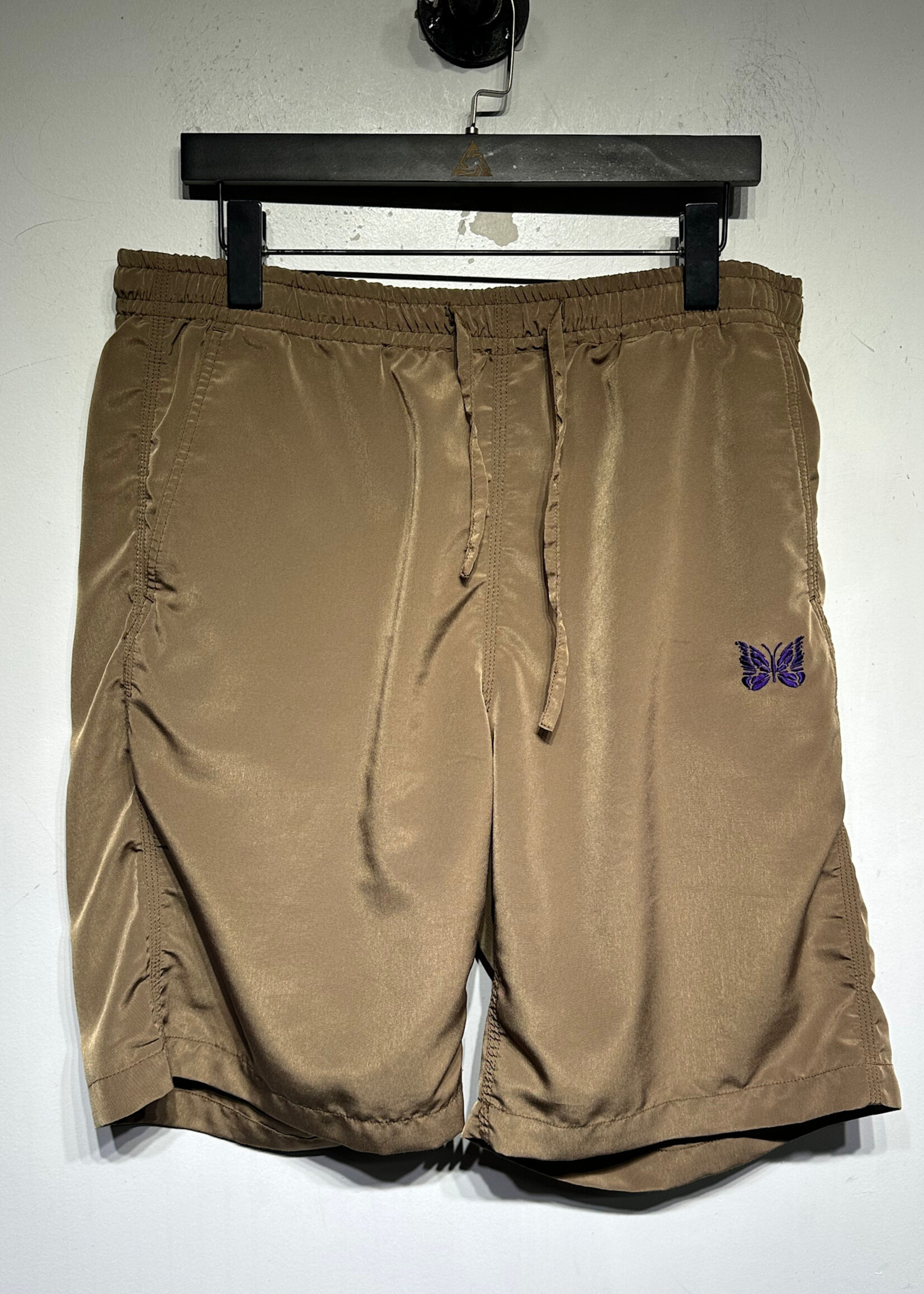 Needles Tan Shorts W Purp Butterfly Masc XL/34-38"