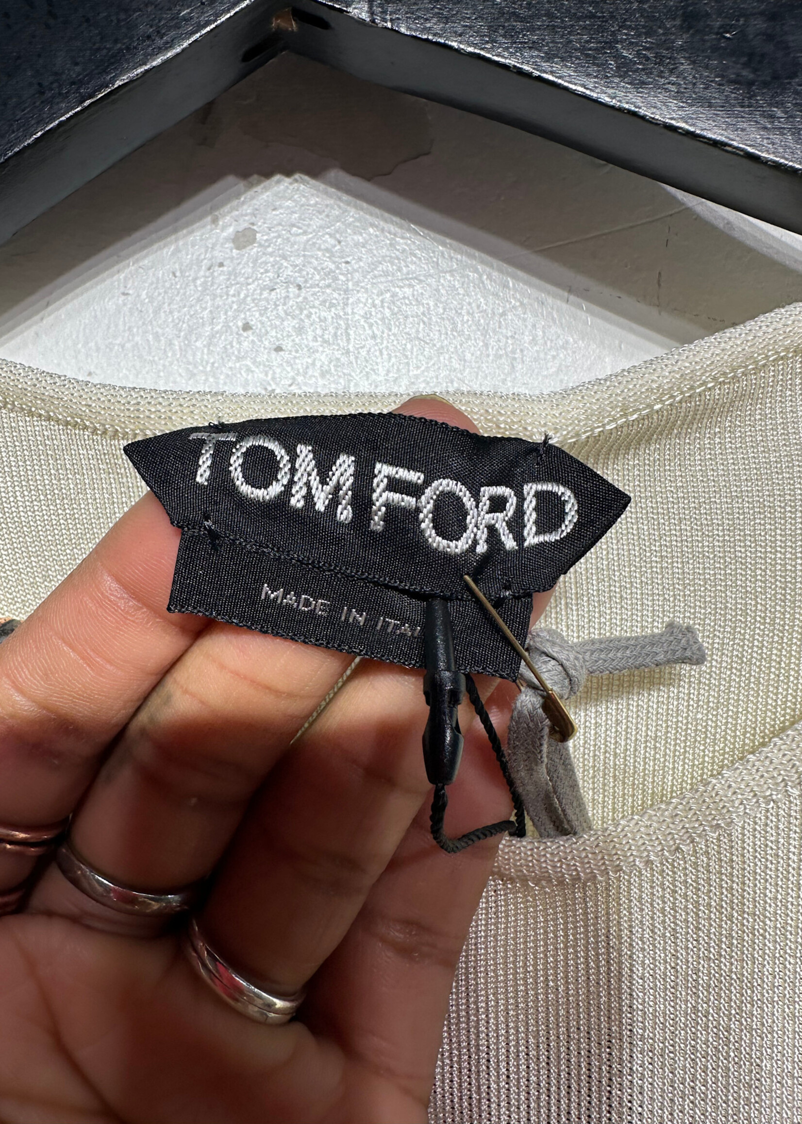 Tom Ford NWT Cream Knitwear Shirt XS Retail: $1390