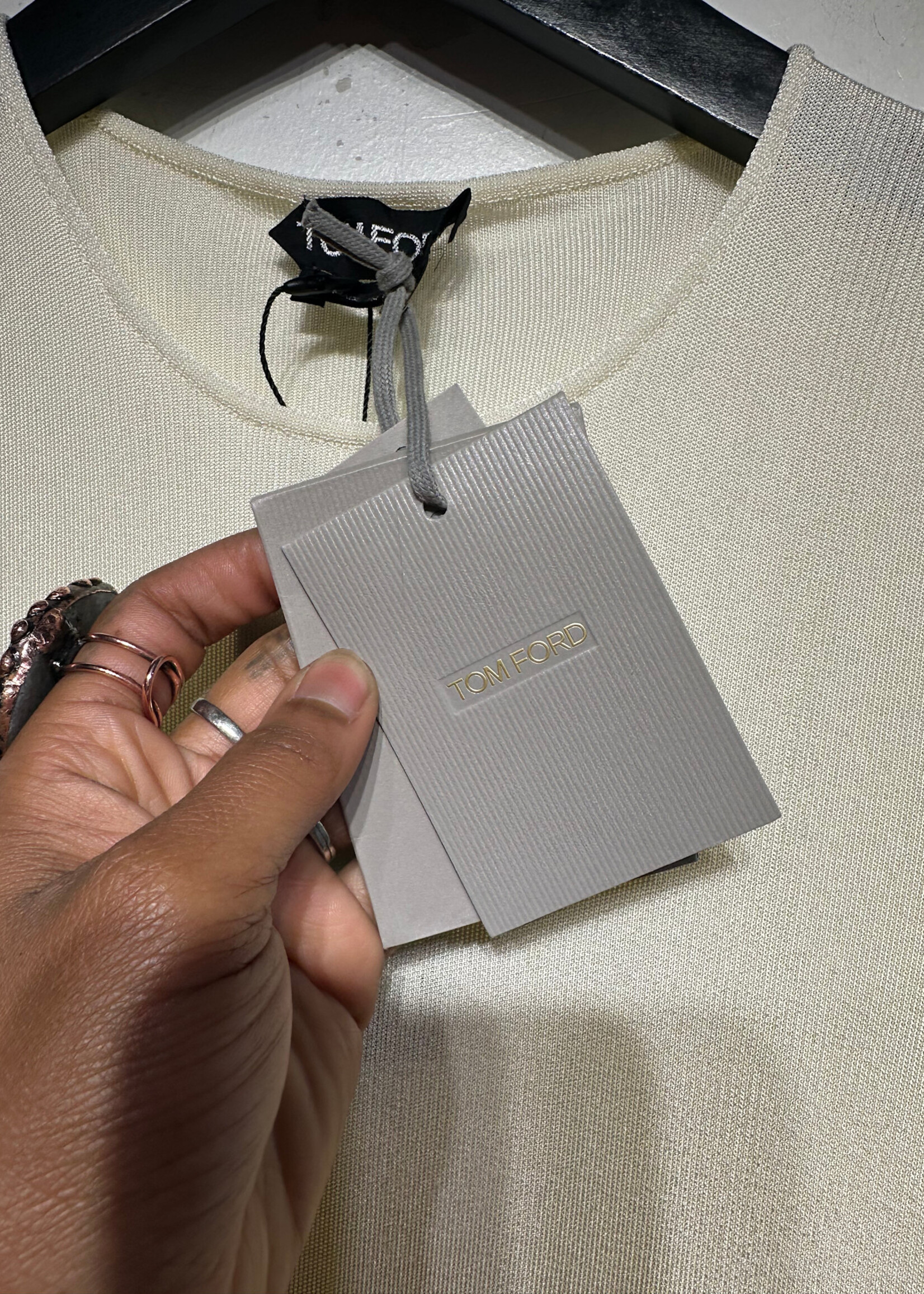Tom Ford NWT Cream Knitwear Shirt XS Retail: $1390