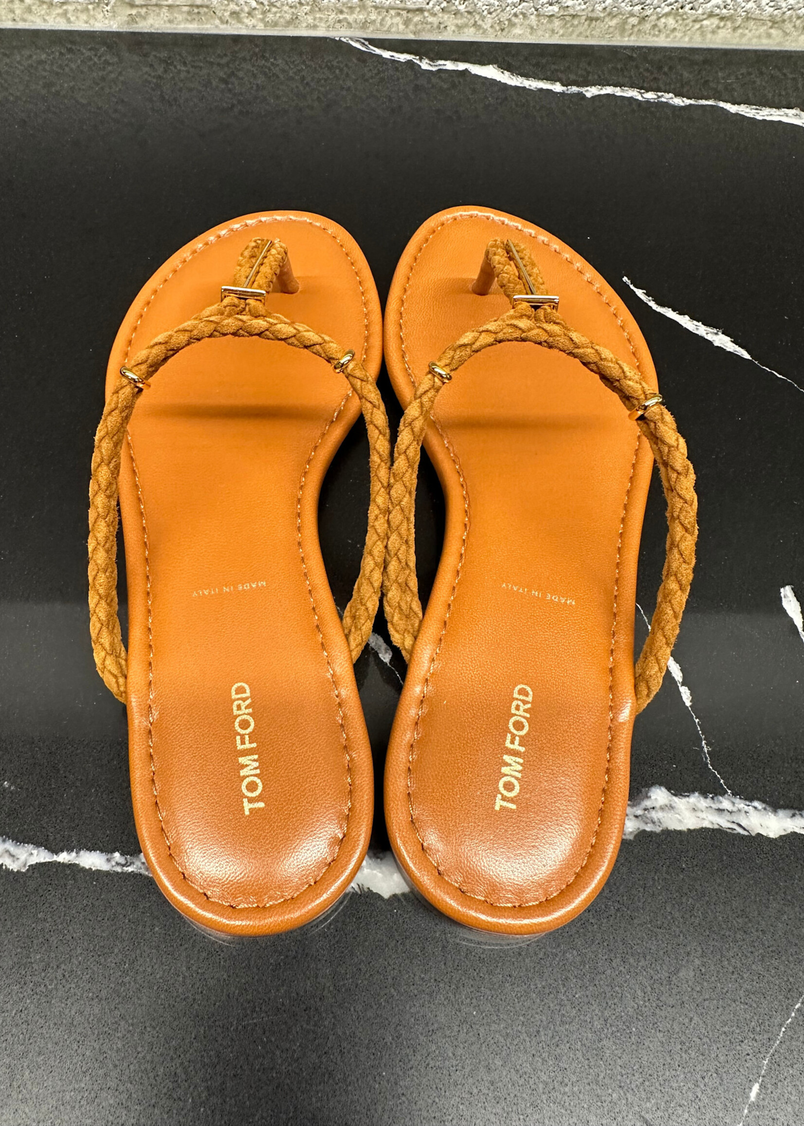 Tom Ford Braided Leather Sandal 38.5/8 Retail: $1050