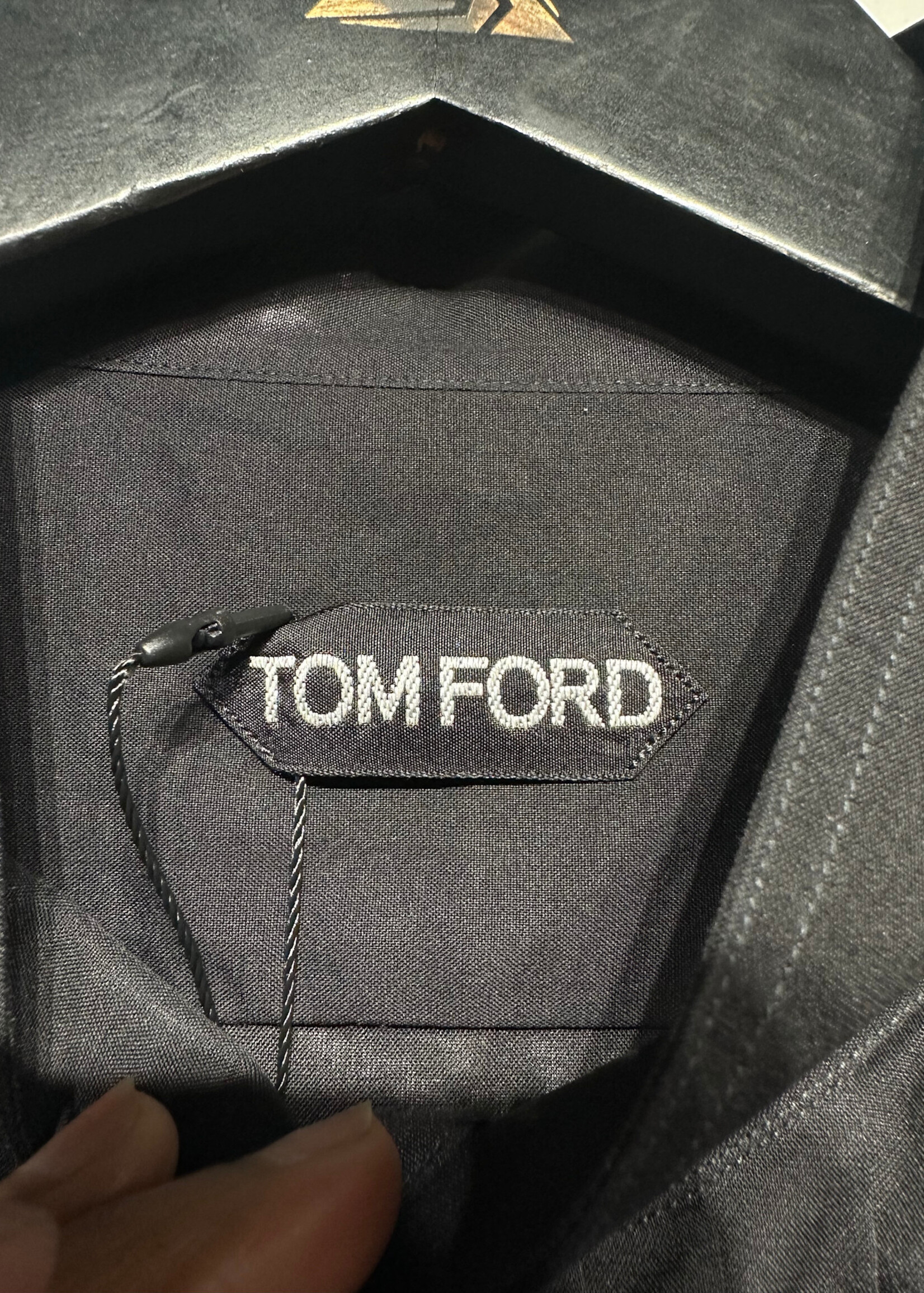 Tom Ford Black Tuxuedo Style Shirt Masc L Retail: $1010