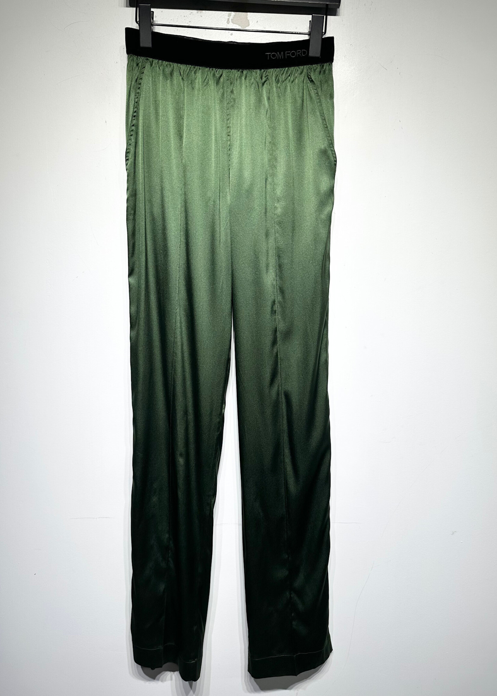Tom Ford NWT Moss Green Silk Pant XS Retail: $980 AS IS