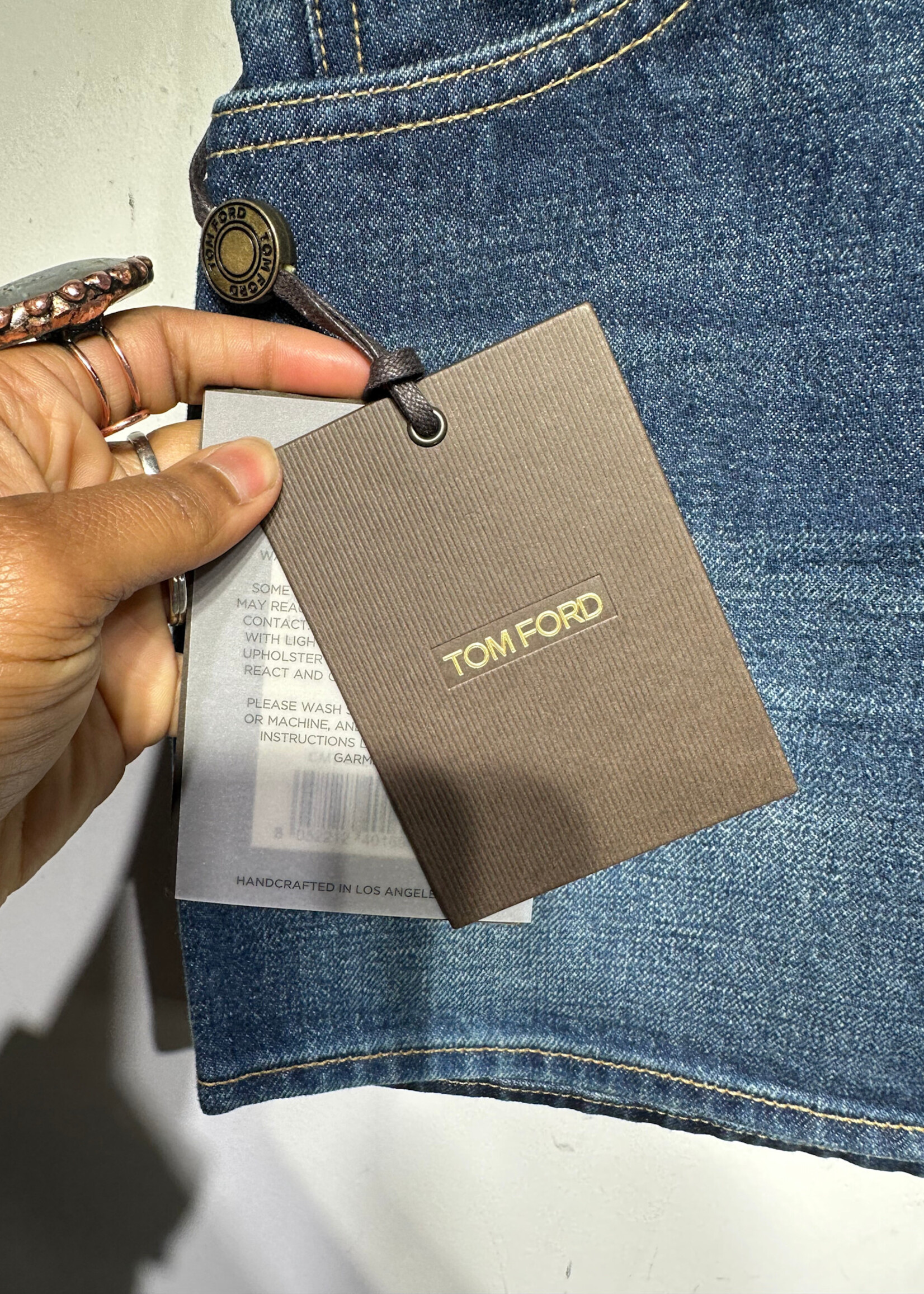 Tom Ford NWT Blue Indigo Mini Skirt 24 Retail: $750