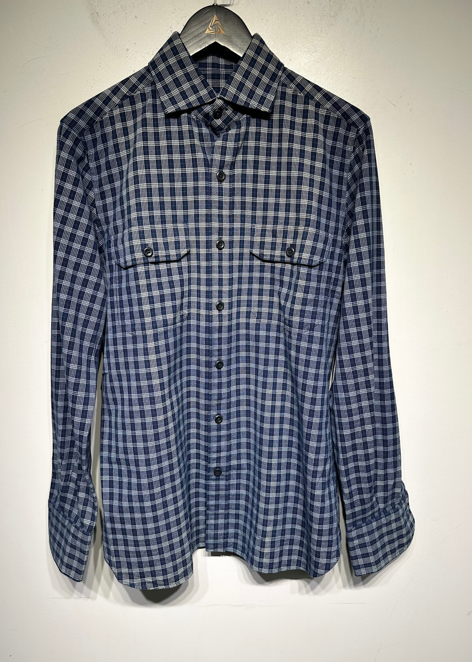Tom Ford Blue Gradient Flannel Shirt Masc L Retail: $540