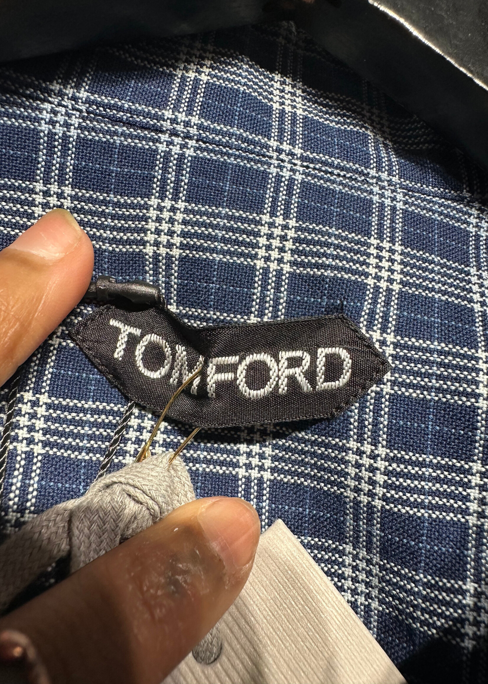 Tom Ford Blue Gradient Flannel Shirt Masc L Retail: $540