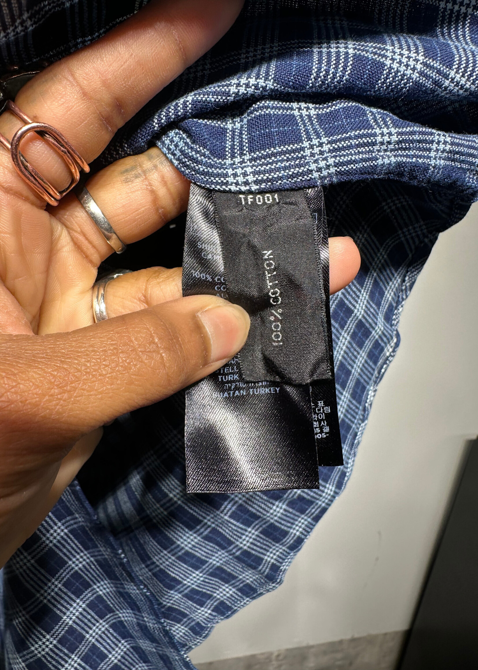 Tom Ford Blue Gradient Flannel Shirt Masc L Retail: $540