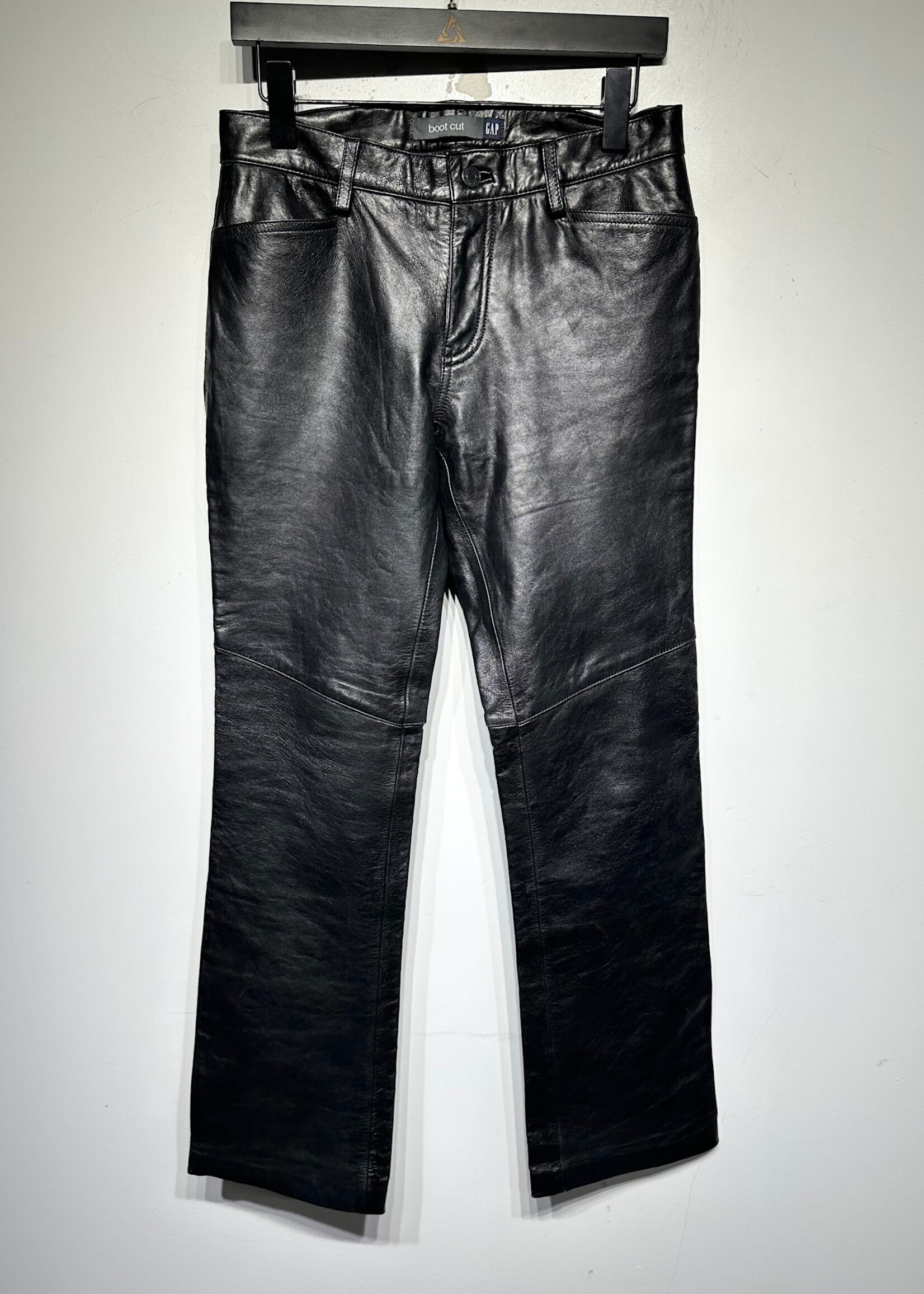 Gap Bootcut Leather Trousers Fem 28