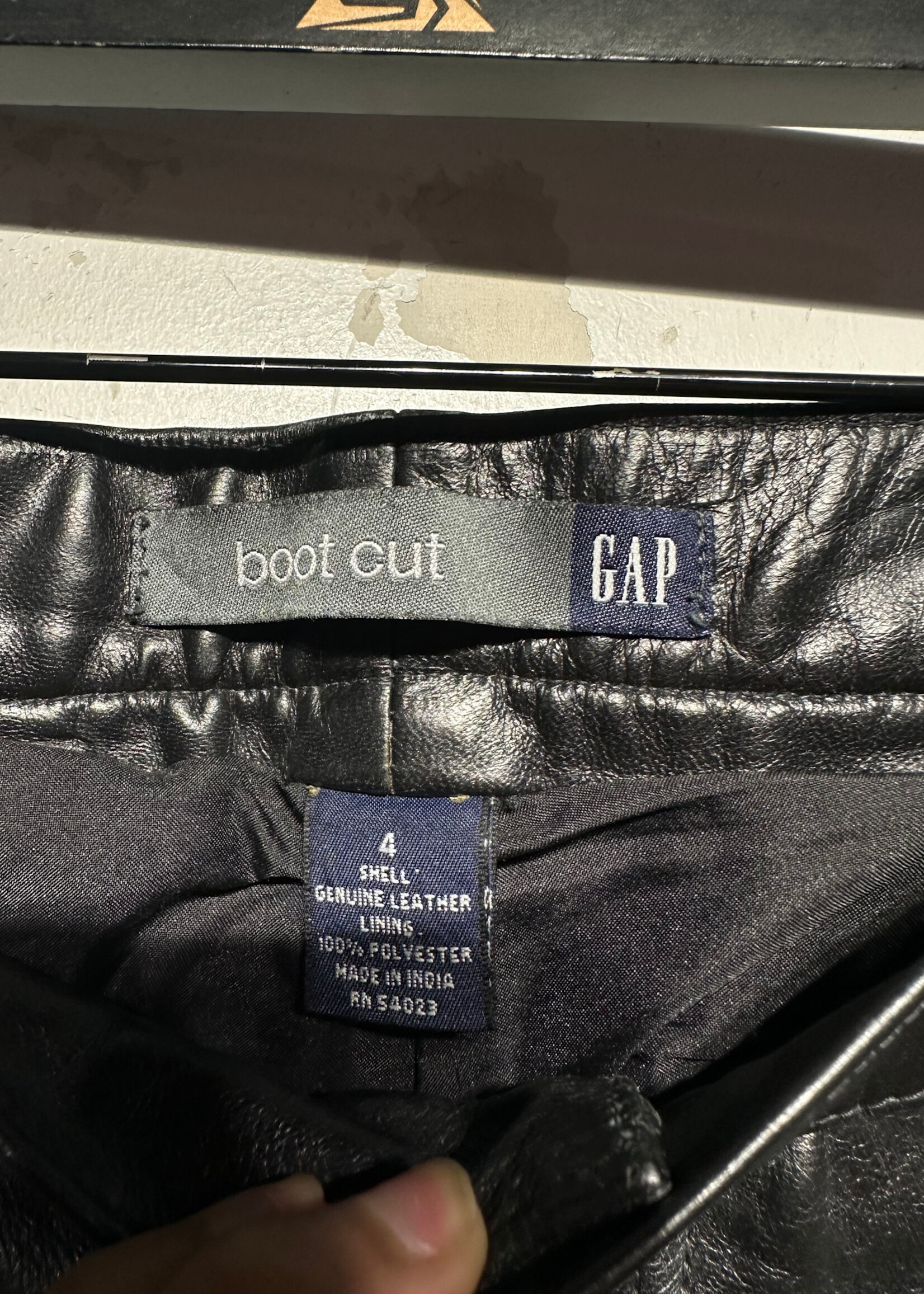 Gap Bootcut Leather Trousers Fem 28