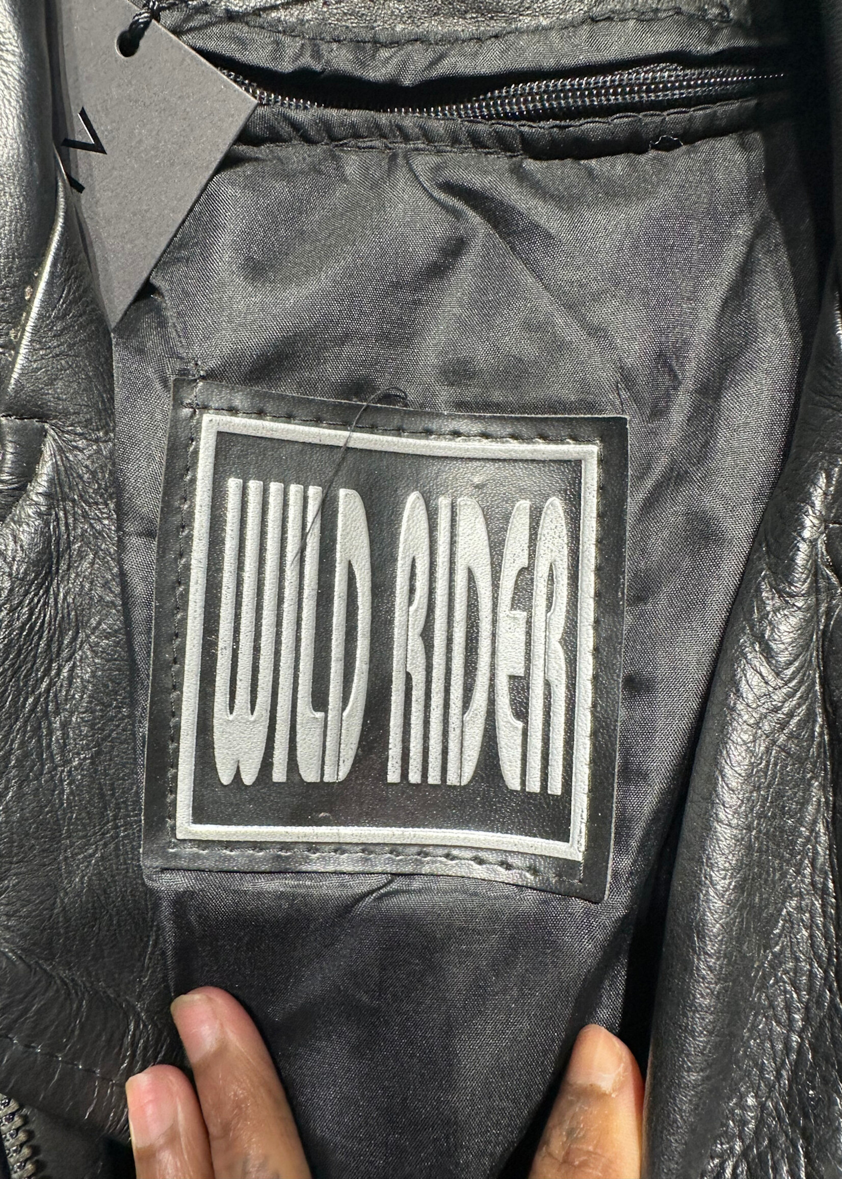 Wild Rider Leather biker JKT w Tassle Shoulders Fem M
