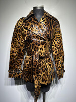 D&G Leopard Print Overcoat Fem XS