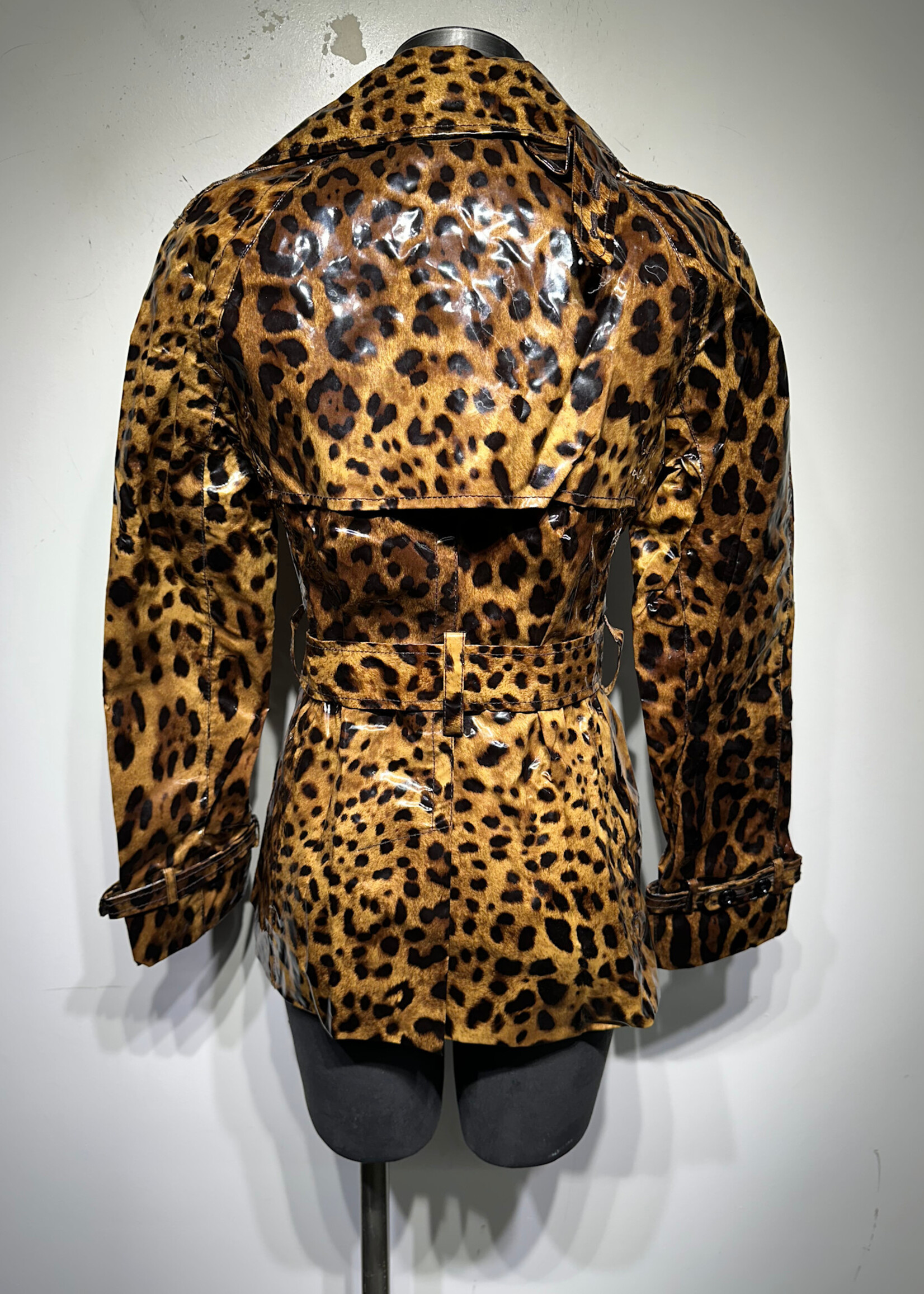 D&G Leopard Print Overcoat Fem XS