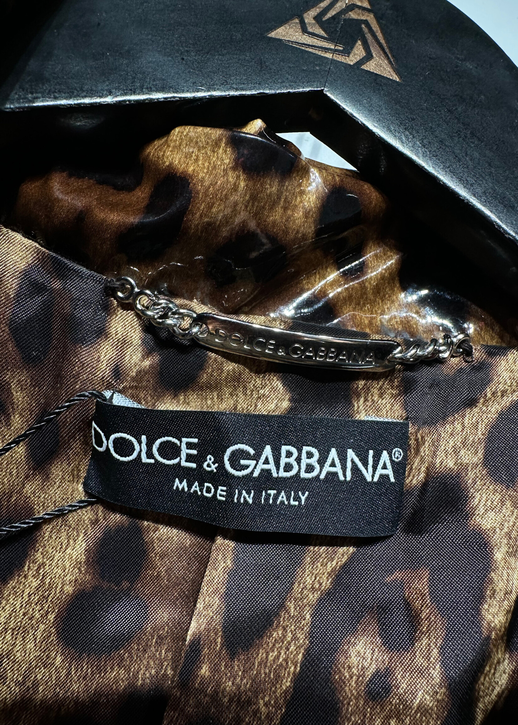 D&G Leopard Print Overcoat Fem XS