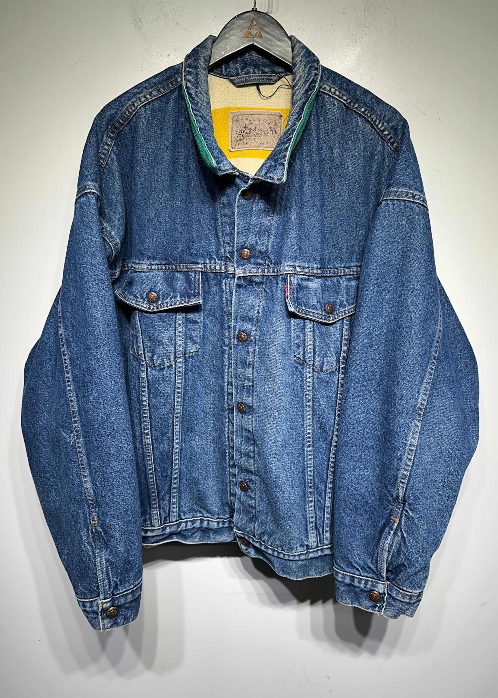Levis Vintage Hudson Bay Denim Jacket Masc XXL AS IS