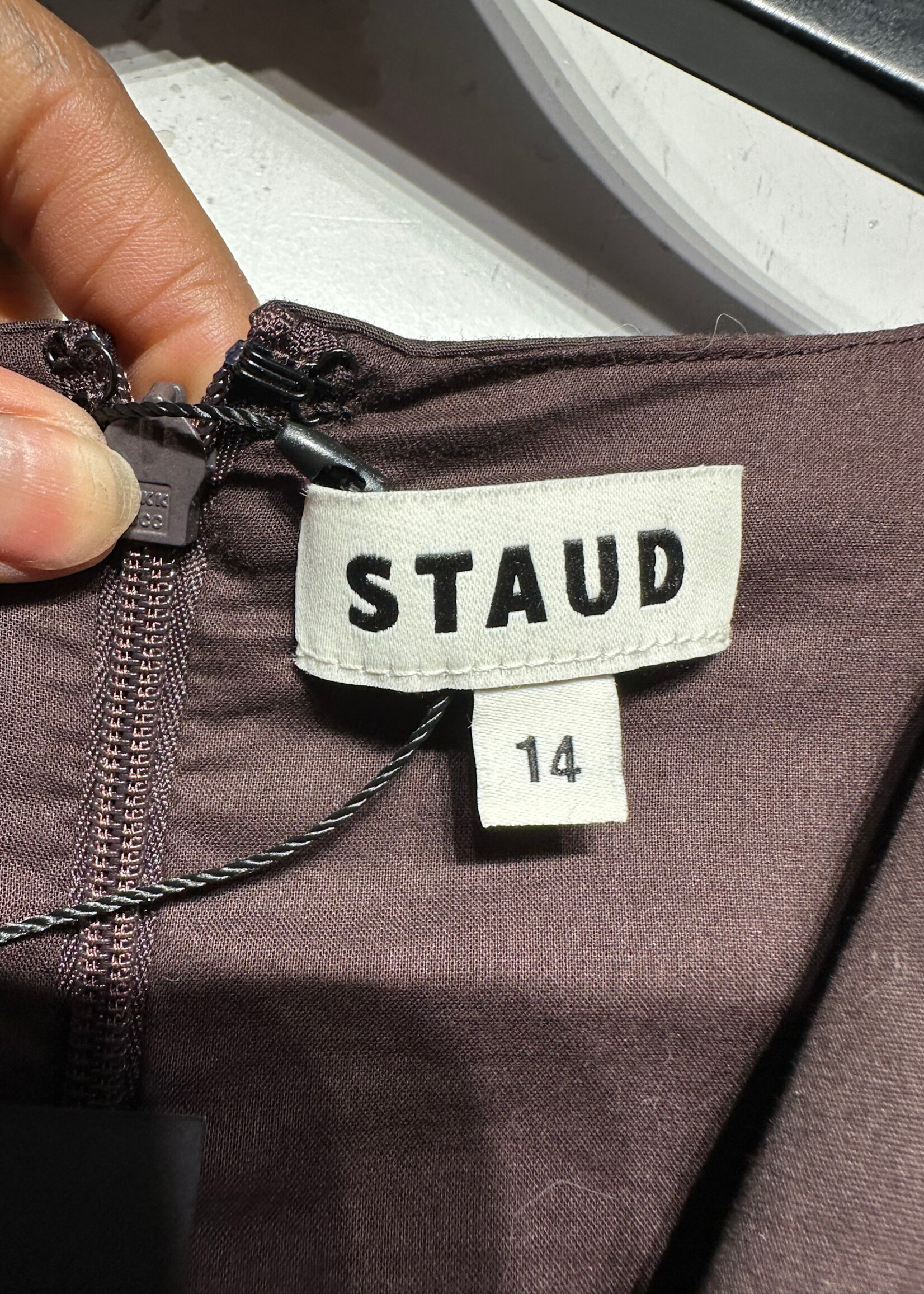 Staud NWT Brown Long Dress Fem 14/XL