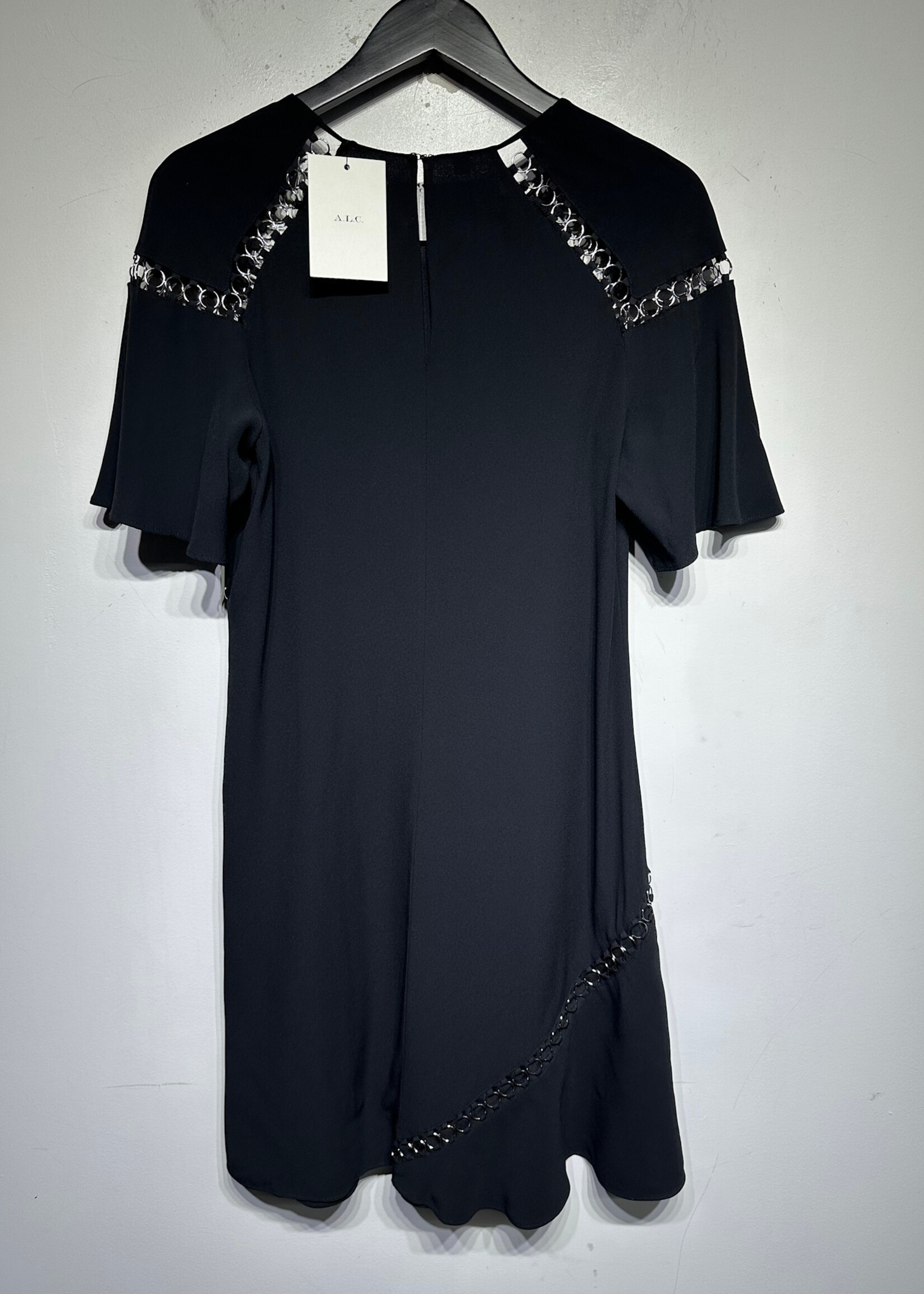 ALC NWT Black Ring Cutout Med Length Dress Fem M