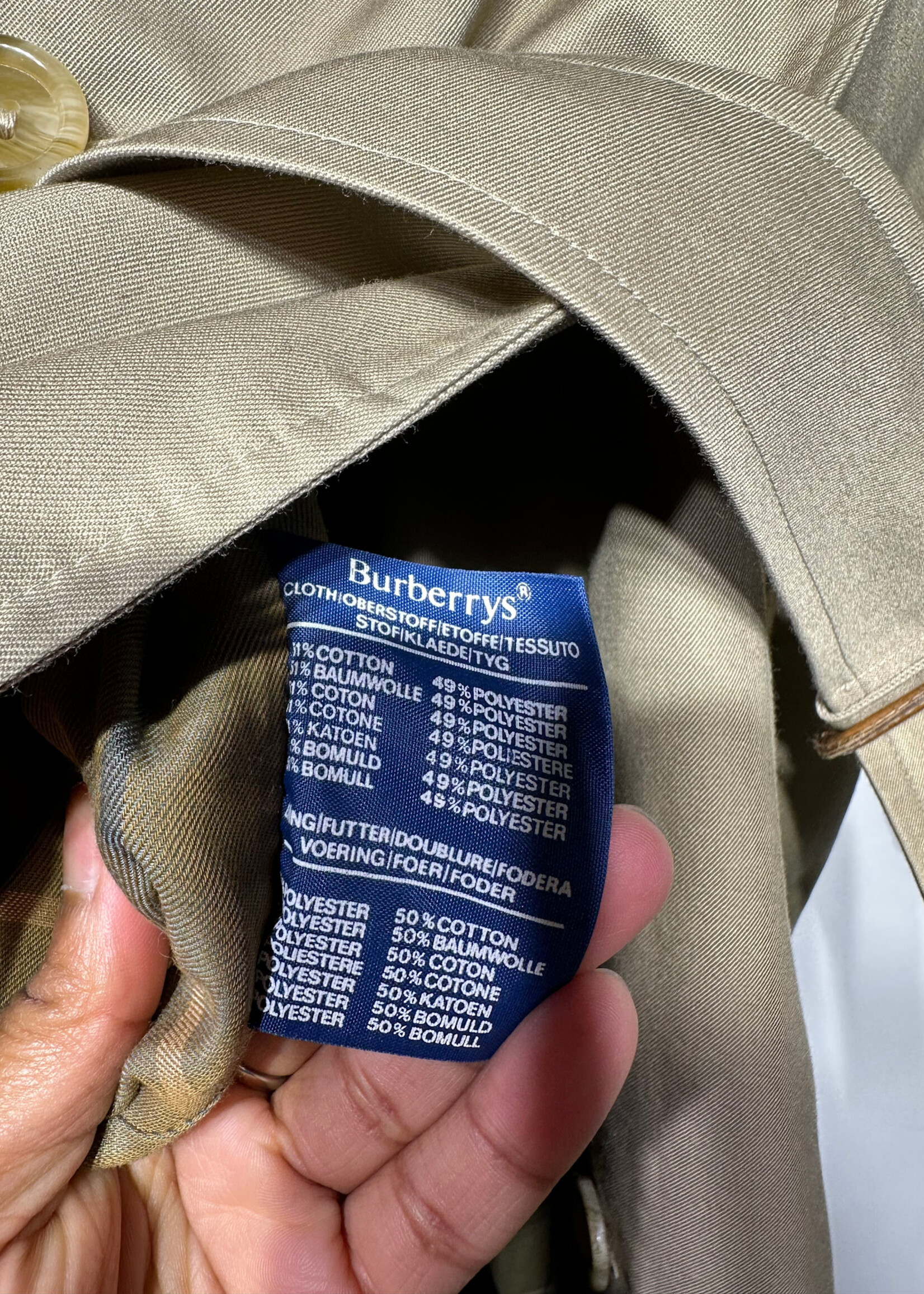Burberrys Tan Long Coat/Trench Masc L AS IS