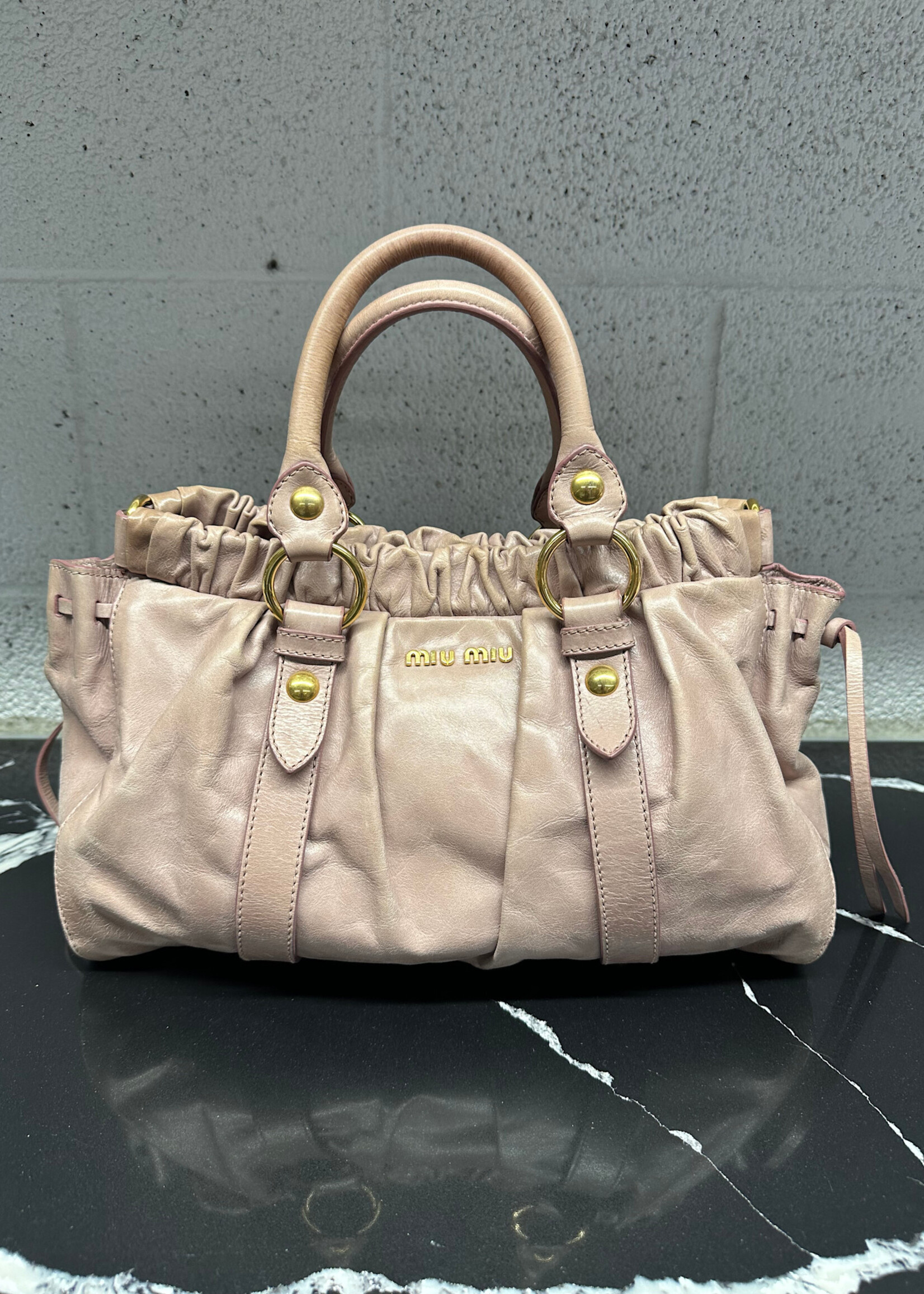 Miu Miu Vitello Lux Pink Handbag "Consignment"
