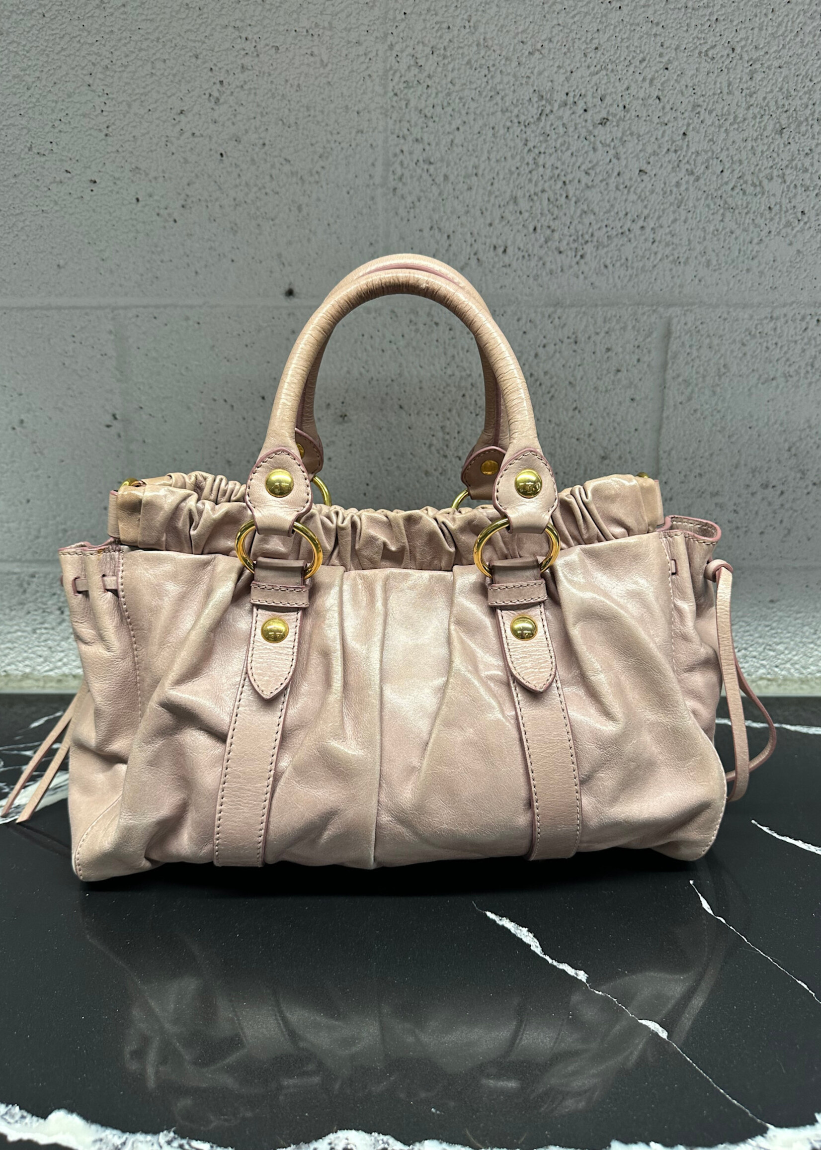 Miu Miu Vitello Lux Pink Handbag "Consignment"