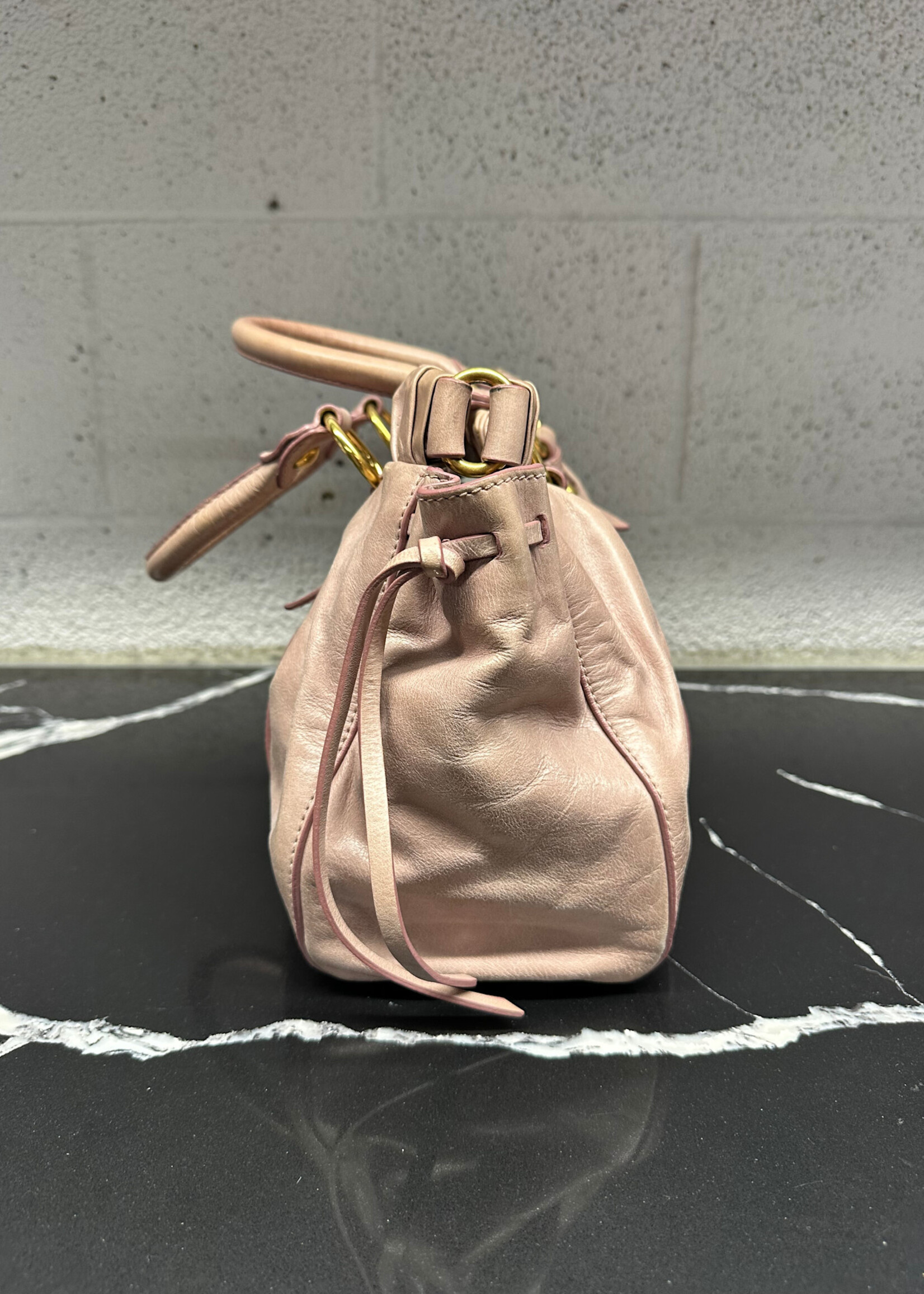 Miu Miu Vitello Lux Pink Handbag "Consignment"
