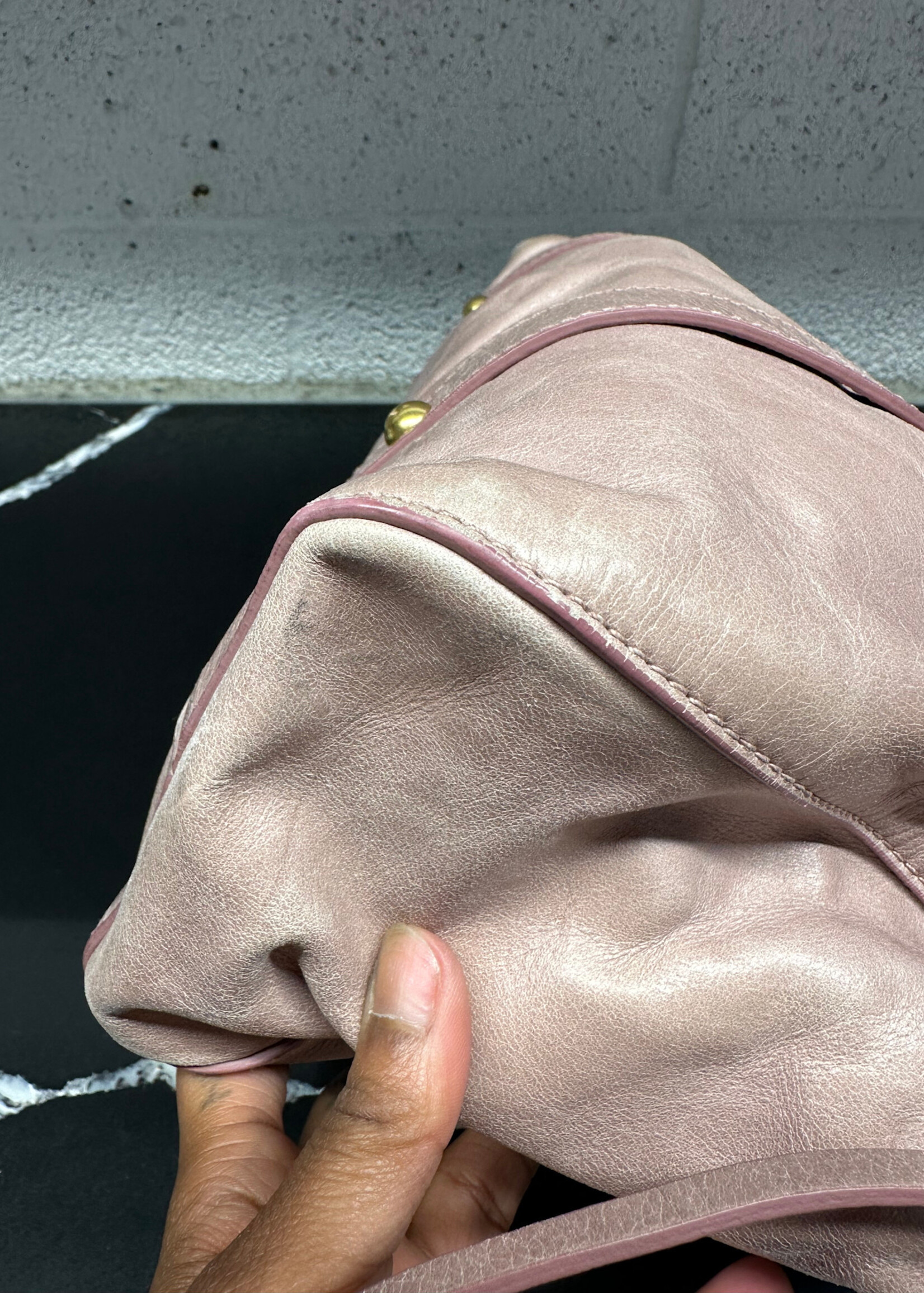 Miu Miu Vitello Lux Pink Handbag "Consignment"