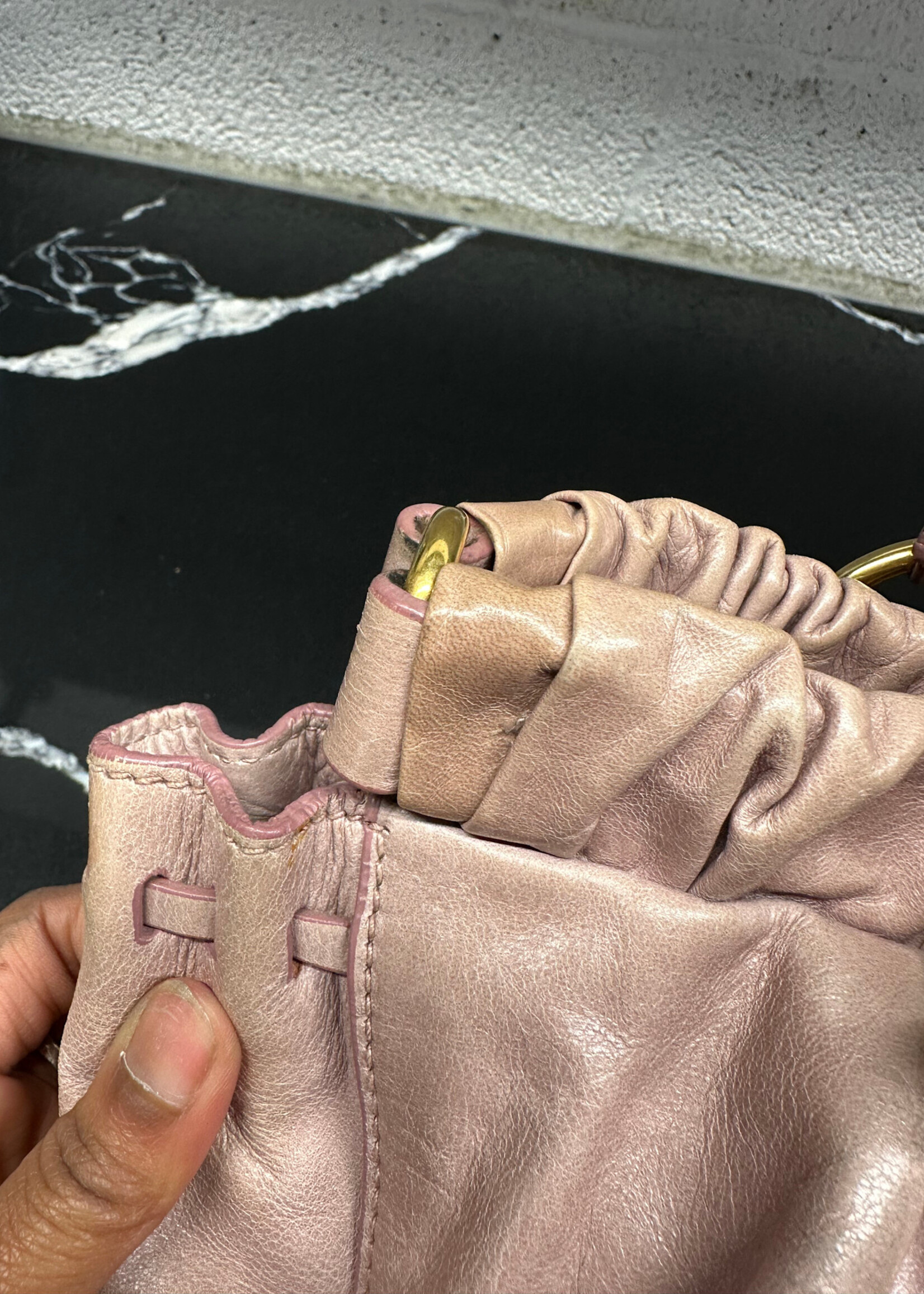 Miu Miu Vitello Lux Pink Handbag "Consignment"