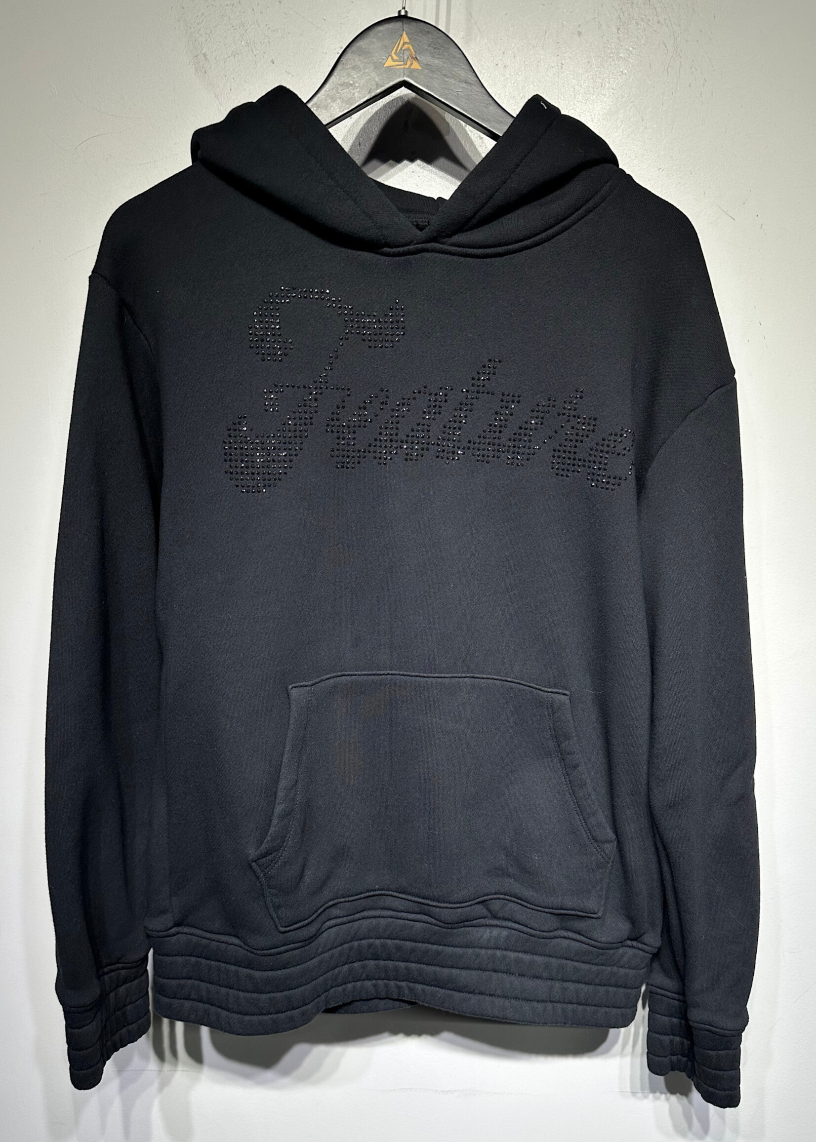 Feature Bedazzled Black Logo Hoodie Masc M