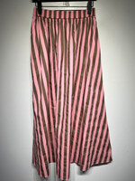 FRNCH Paris Pink Brown Striped Maxi Skirt 26-28