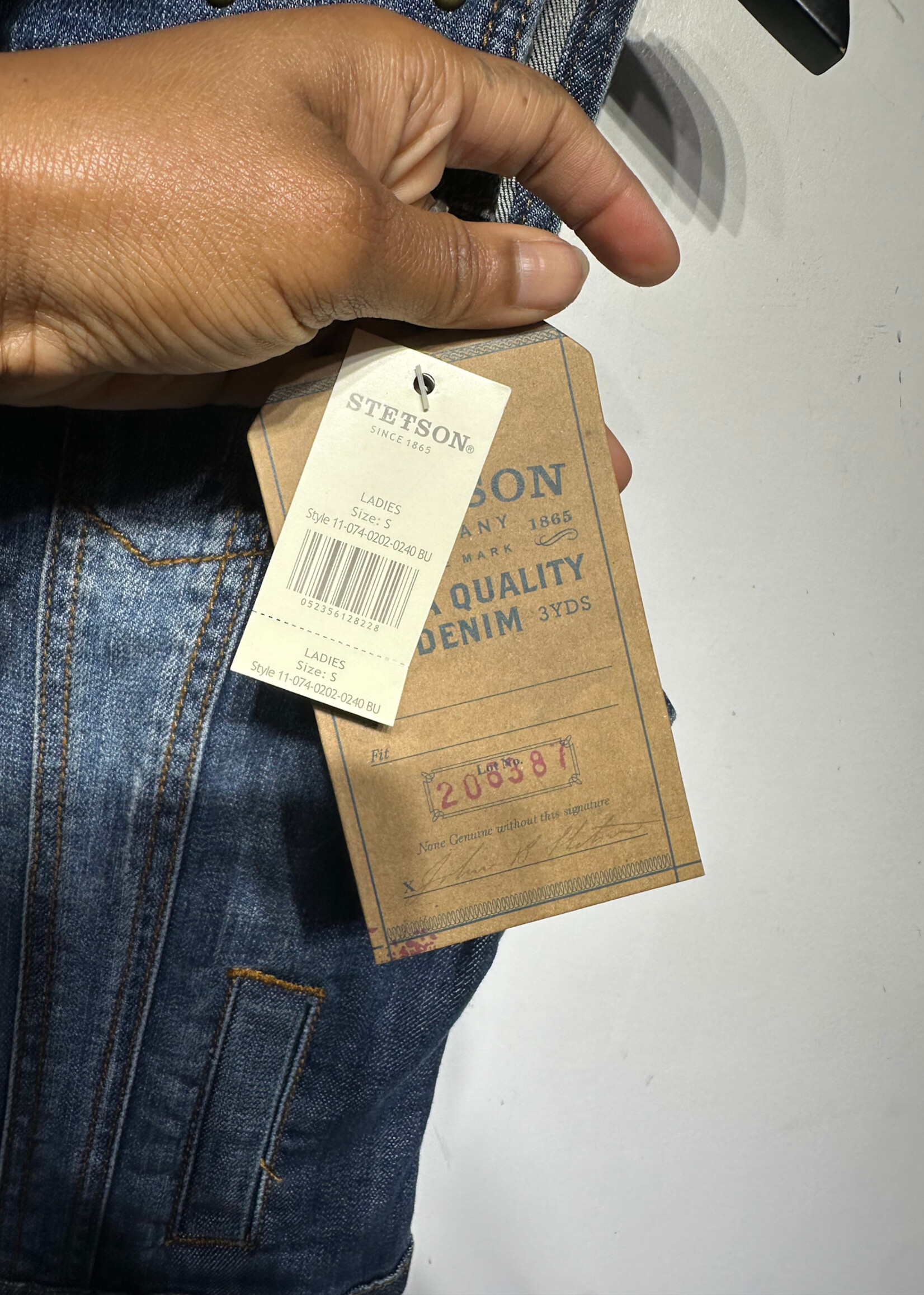 Stetson NWT Embellished Denim Vest Fem S