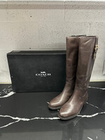 Coach Brown Leather Riding Boots Fem 7.5