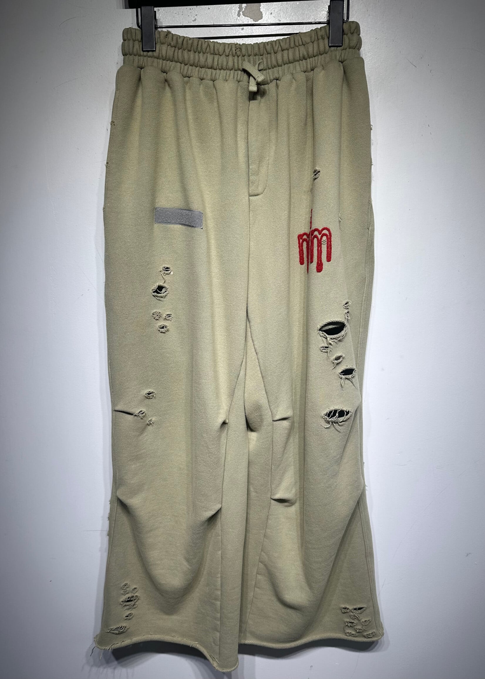 MFM Grey Green Distressed Sweatpants 26-30 Masc
