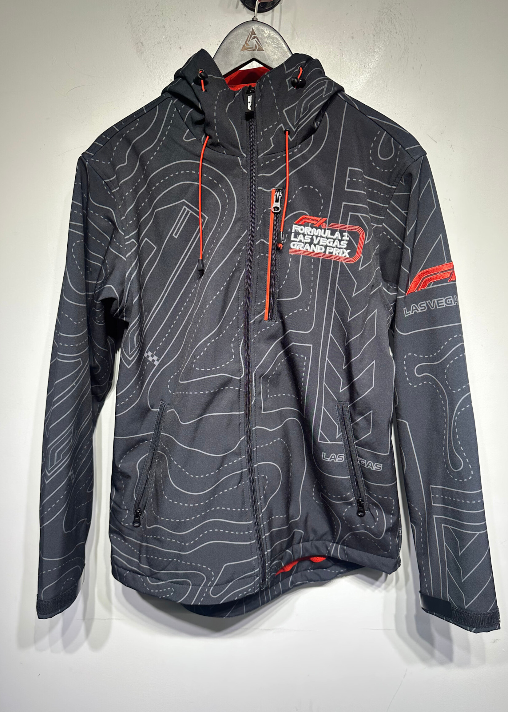 F1 NWT Map Print Hooded Jacket Masc S