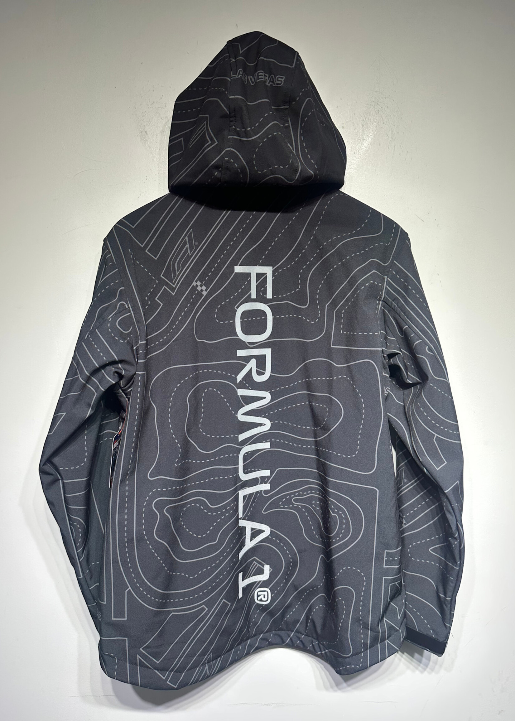 F1 NWT Map Print Hooded Jacket Masc S