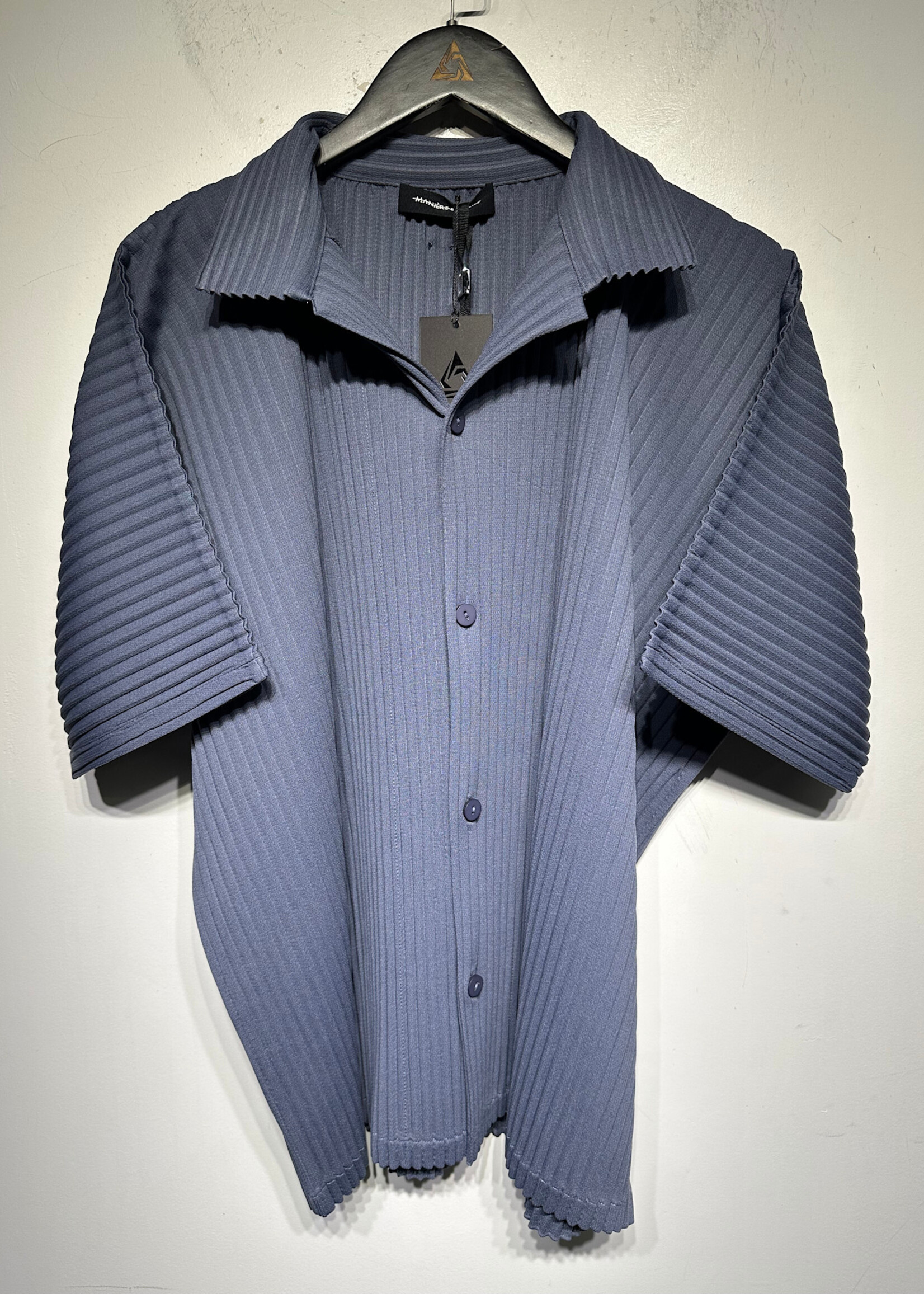 Mainere De Vior NWT Pleated Dusty Blue BU SL M/L Masc