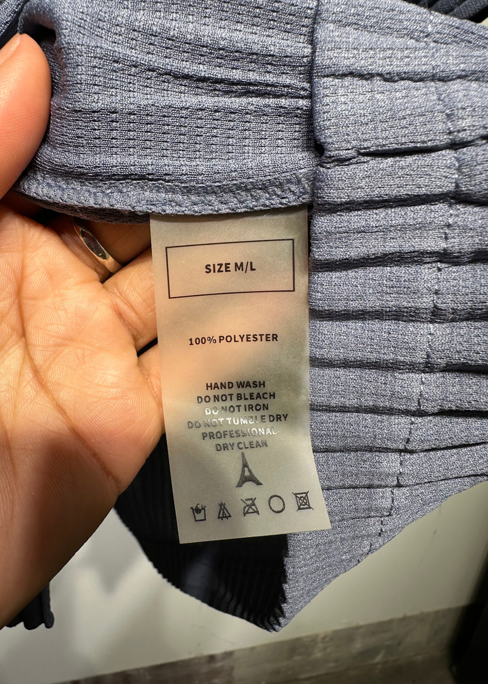 Mainere De Vior NWT Pleated Dusty Blue BU SL M/L Masc